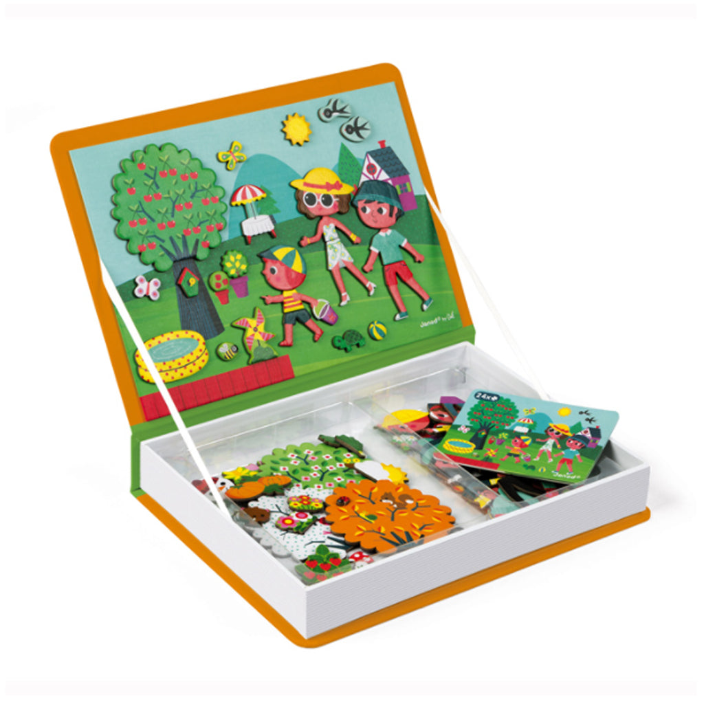 Janod Magnetibook 4 Seasons - Magnetic Educational Toy for Kids, Learning Seasons & Weather - Perfect for Classroom, Homeschool & Travel Activities