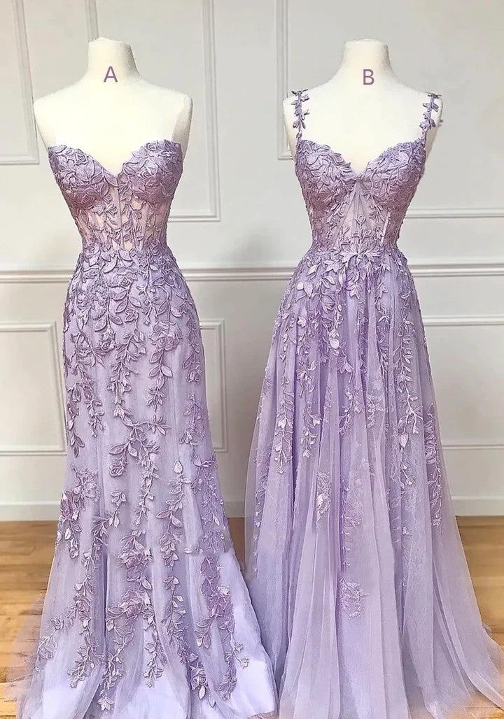 Elegant Green A-Line Applique Mermaid Lace Long Prom Dress J2622 - Perfect for Formal Dances, Weddings & Special Occasions