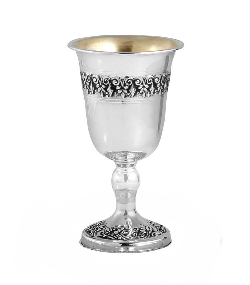 925 Sterling Silver Kiddush Cup - Elegant Jewish Wine Goblet for Shabbat, Bar Mitzvah & Jewish Weddings | Kosher Religious Ceremony Gift in Premium Gift Box | Perfect for Holiday Meals, Bris Celebrations & Home Blessings