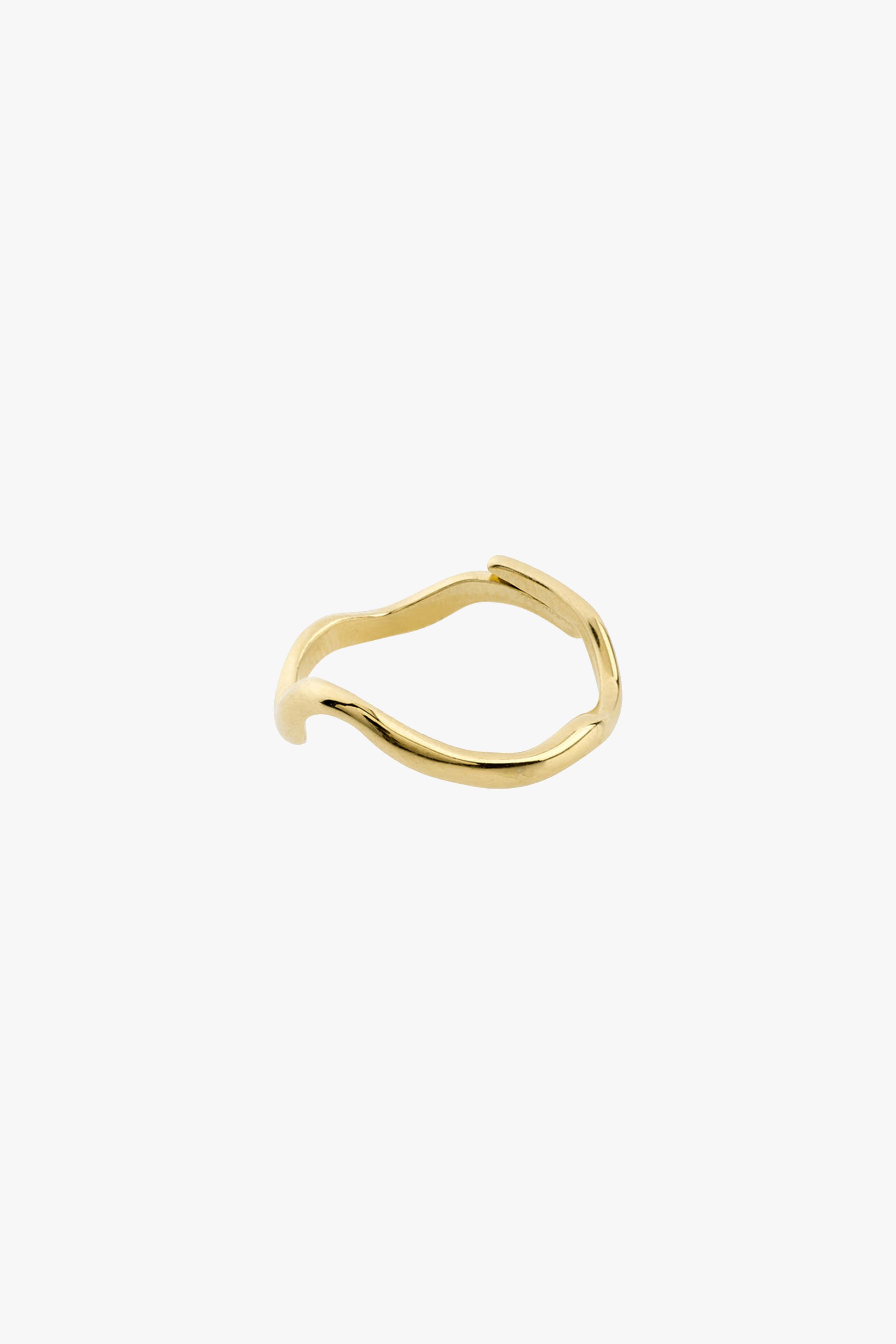 Alberte Organic Shape Adjustable Gold Ring for Women - Elegant Stackable Jewelry for Everyday Wear & Special Occasions