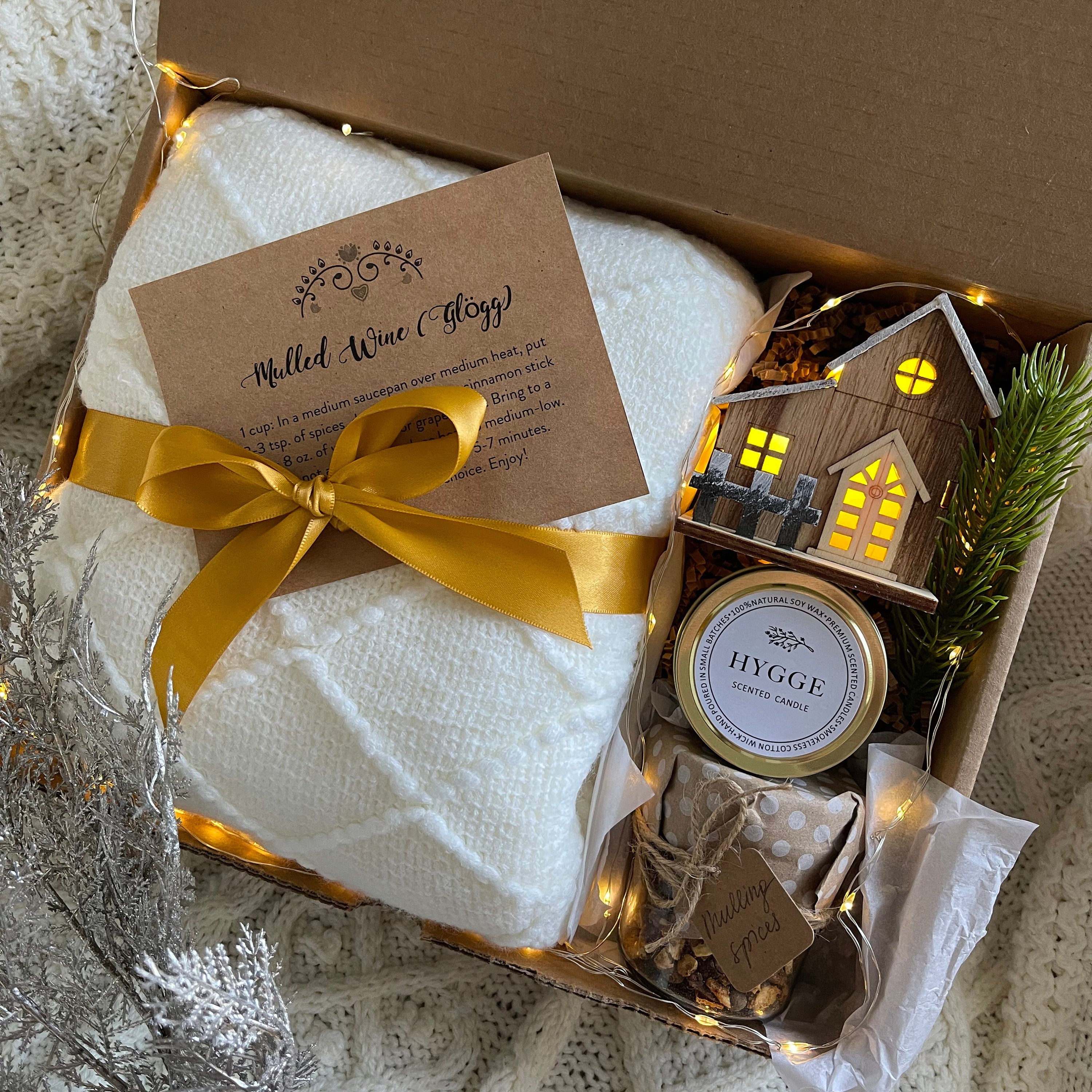 Let's Stay Home Hygge Box | Cozy Holiday Gift Set for Women & Men - Perfect for Relaxation, Self-Care & Winter Evenings