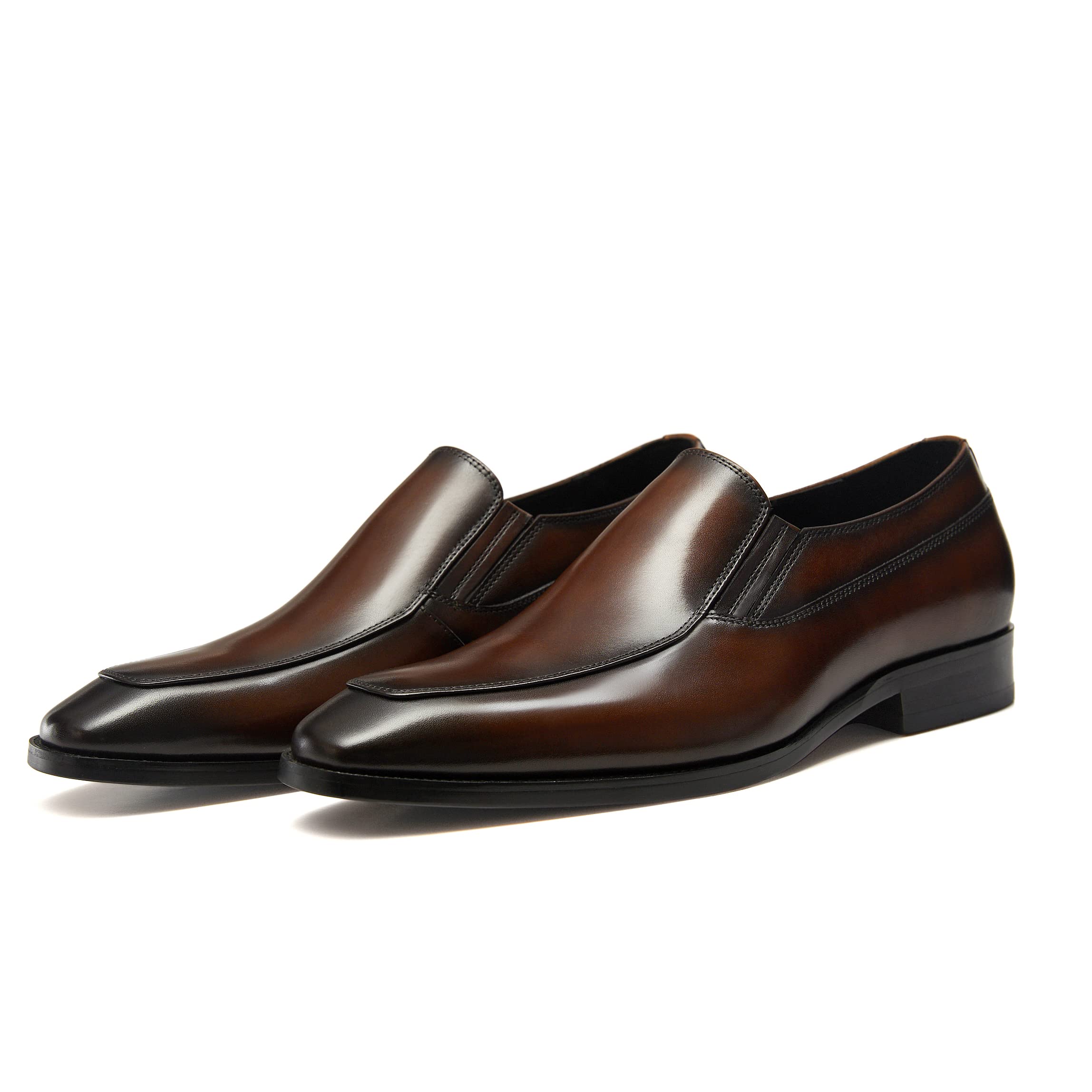 FRASOICUS Men's Leather Slip-On Loafers - Comfortable Dress Shoes for Business & Casual Wear | Perfect for Office, Wedding & Formal Occasions