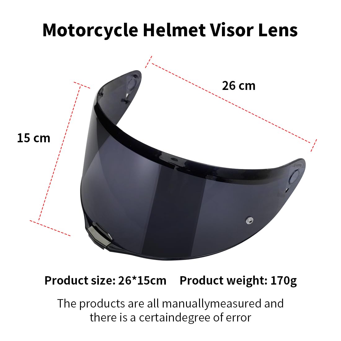 Vector II & Citation II Full Face Motorcycle Helmet Visor Shield Replacement - Anti-Fog UV Protection (Black) | Perfect for Road Trips, Racing & Commuting