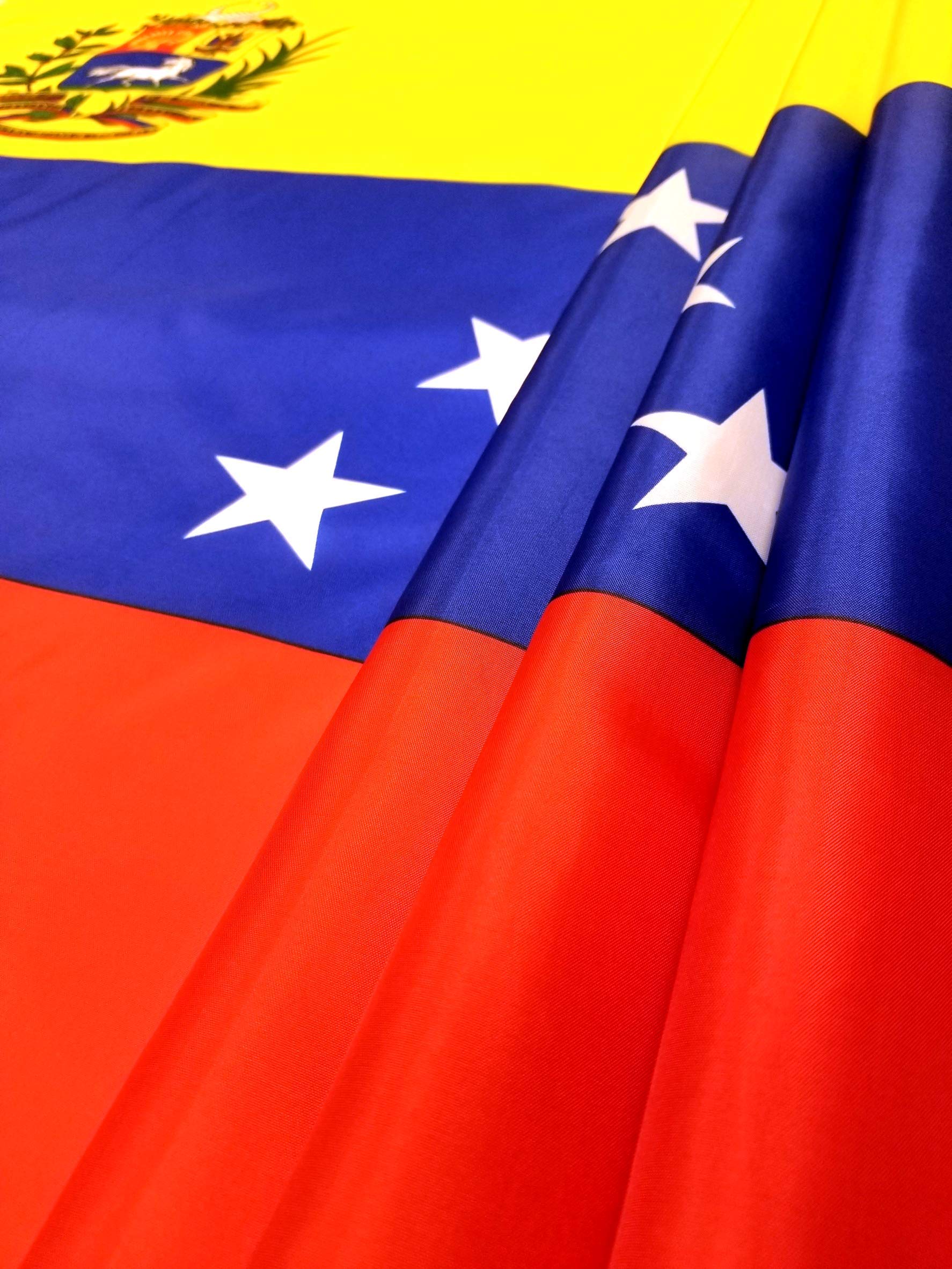 Premium 3x5 Foot Venezuela Flag - 100% Polyester, Double Stitched Edges & Brass Grommets - Durable Venezuelan National Flag for Outdoor, Indoor, Parades & Sporting Events