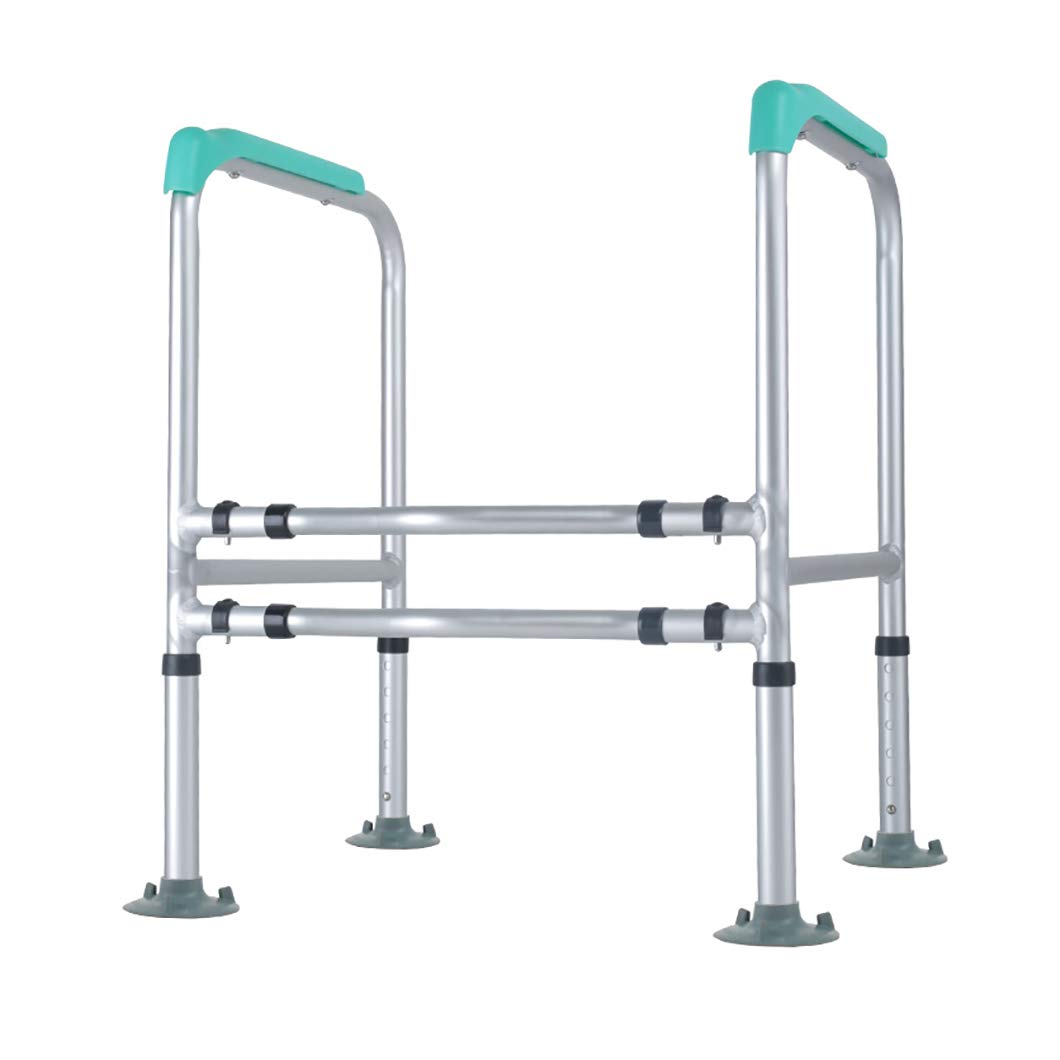 Adjustable Freestanding Toilet Safety Rails - Medical Grab Bars for Elderly & Disabled - Non-Slip Bathroom Handrails for Seniors - Ideal for Home Care, Assisted Living & Mobility Support