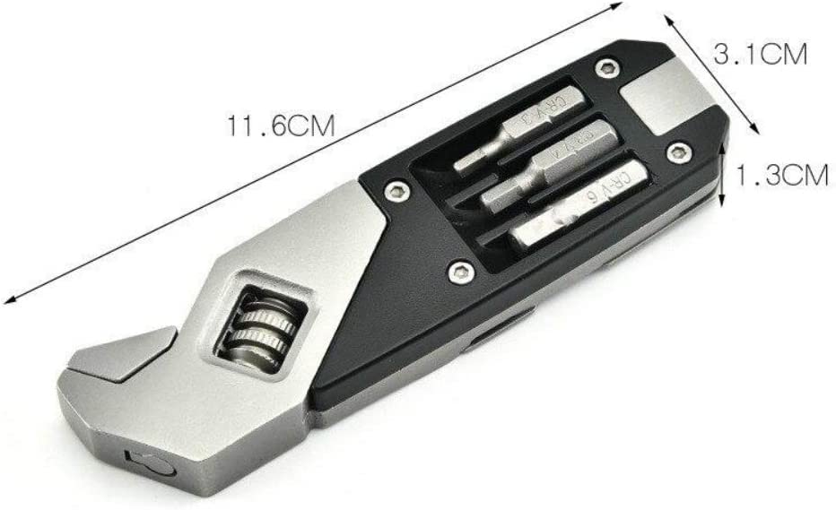 **Adjustable Foldable Multi-Tool Wrench with Screwdriver - Portable EDC Camping Gadget for Outdoor Survival, Hiking & DIY Repairs - Perfect Gift for Campers & Handymen**