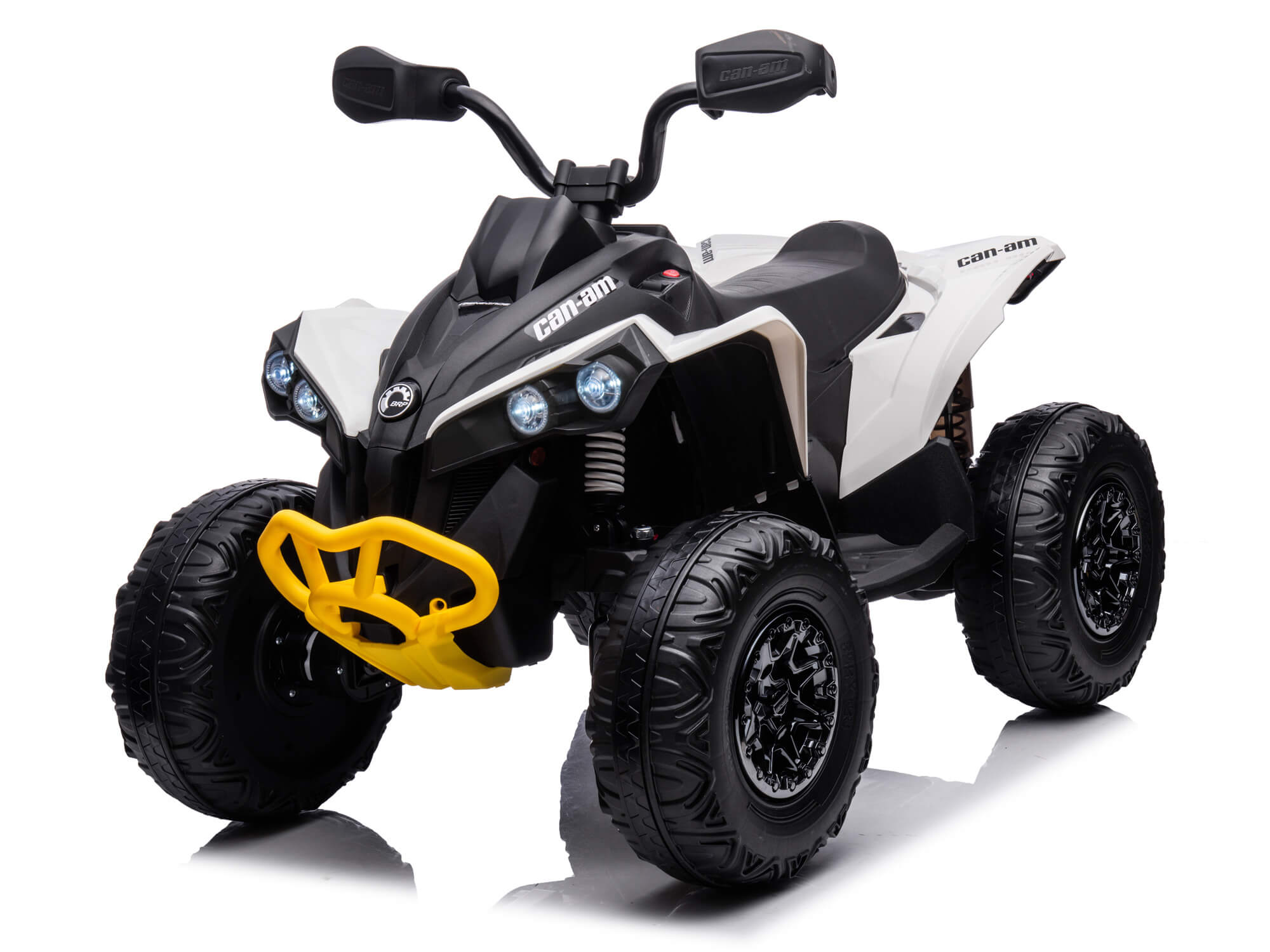 24V Can Am Kids Renegade 4WD Ride-On Quad ATV - White Electric Toy Car for Boys & Girls | Outdoor Adventure, Backyard Play, Birthday Gift