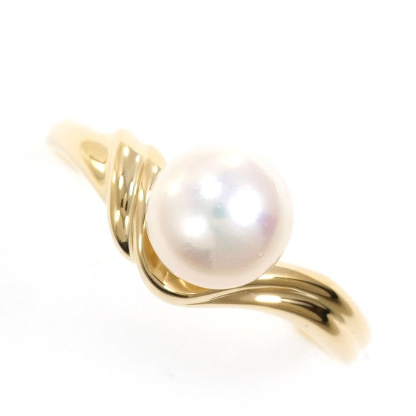 18K Yellow Gold Pearl Ring for Women - Elegant & Timeless Pearl Jewelry Gift for Her - Perfect for Weddings, Anniversaries & Special Occasions