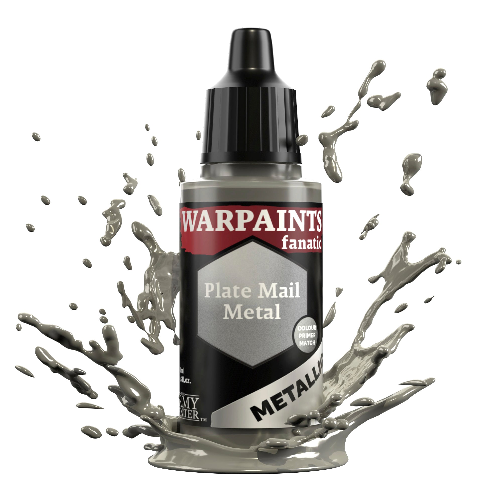 Warpaints Fanatic Metallic Plate Mail Metal - Premium Metallic Paint for Miniature Figures & Tabletop Gaming - Perfect for Warhammer, D&D, and Cosplay Armor Painting