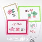 Waffle Flower A7 Lacy Layers Die Set - 8 Piece Timeless Crafting Dies for Scrapbooking & Card Making | Essential Die-Cut Tools for Paper Crafting Projects