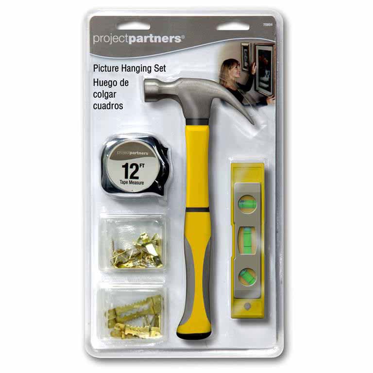Allied 70804 Picture Hanging Kit with Hooks, Nails & Wire - Heavy Duty Wall Hanging Set for Frames, Mirrors & Artworks - Perfect for Home Decor & Gallery Displays