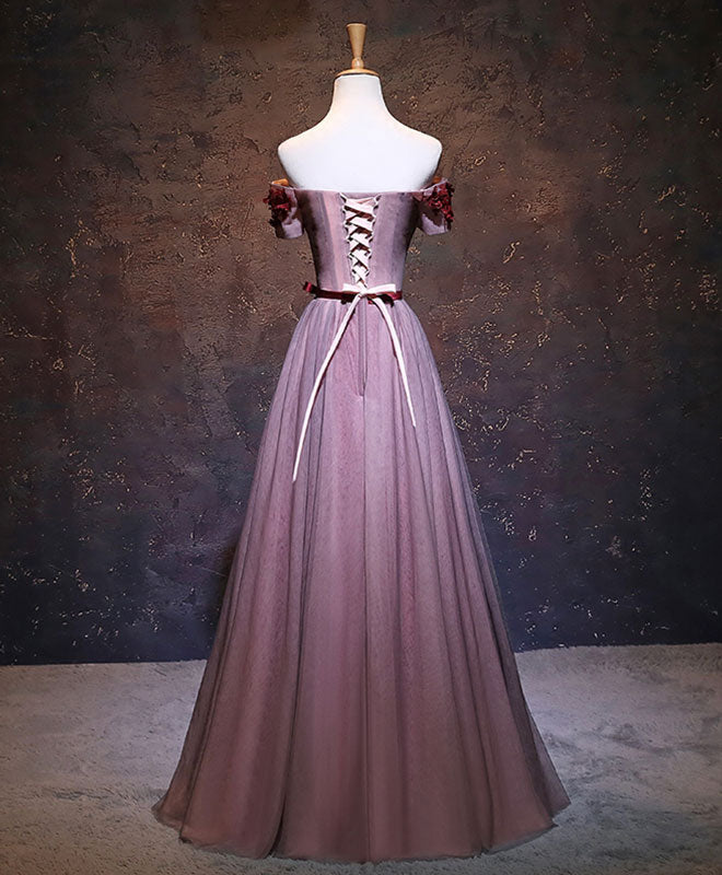 Elegant Burgundy Lace Evening Gown with Pink Tulle Applique - Perfect for Prom, Homecoming, and Formal Occasions