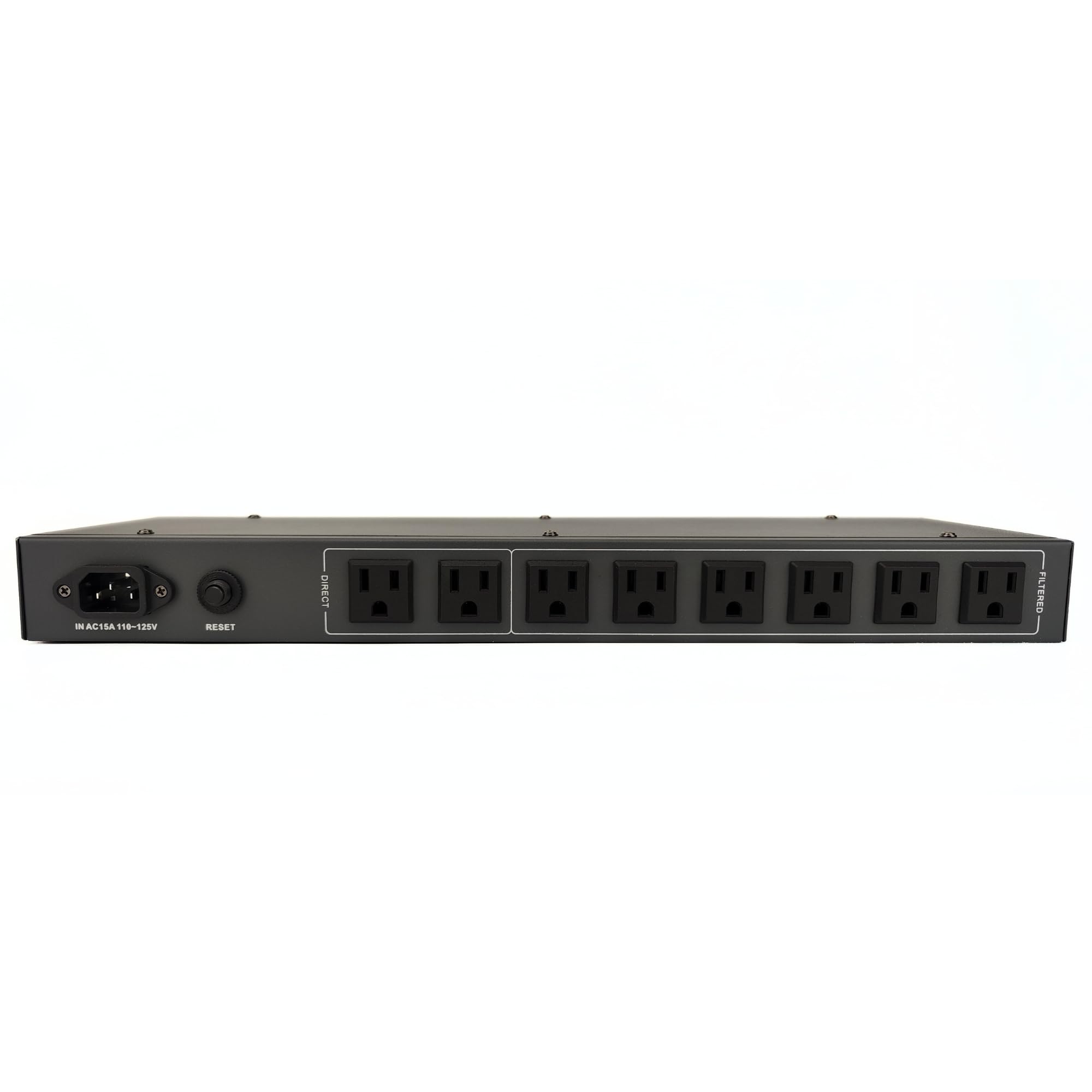 1U Rackmount Power Conditioner - AC Noise Filter & Surge Protector for Home Theater, Studio & Server Rack (Black)