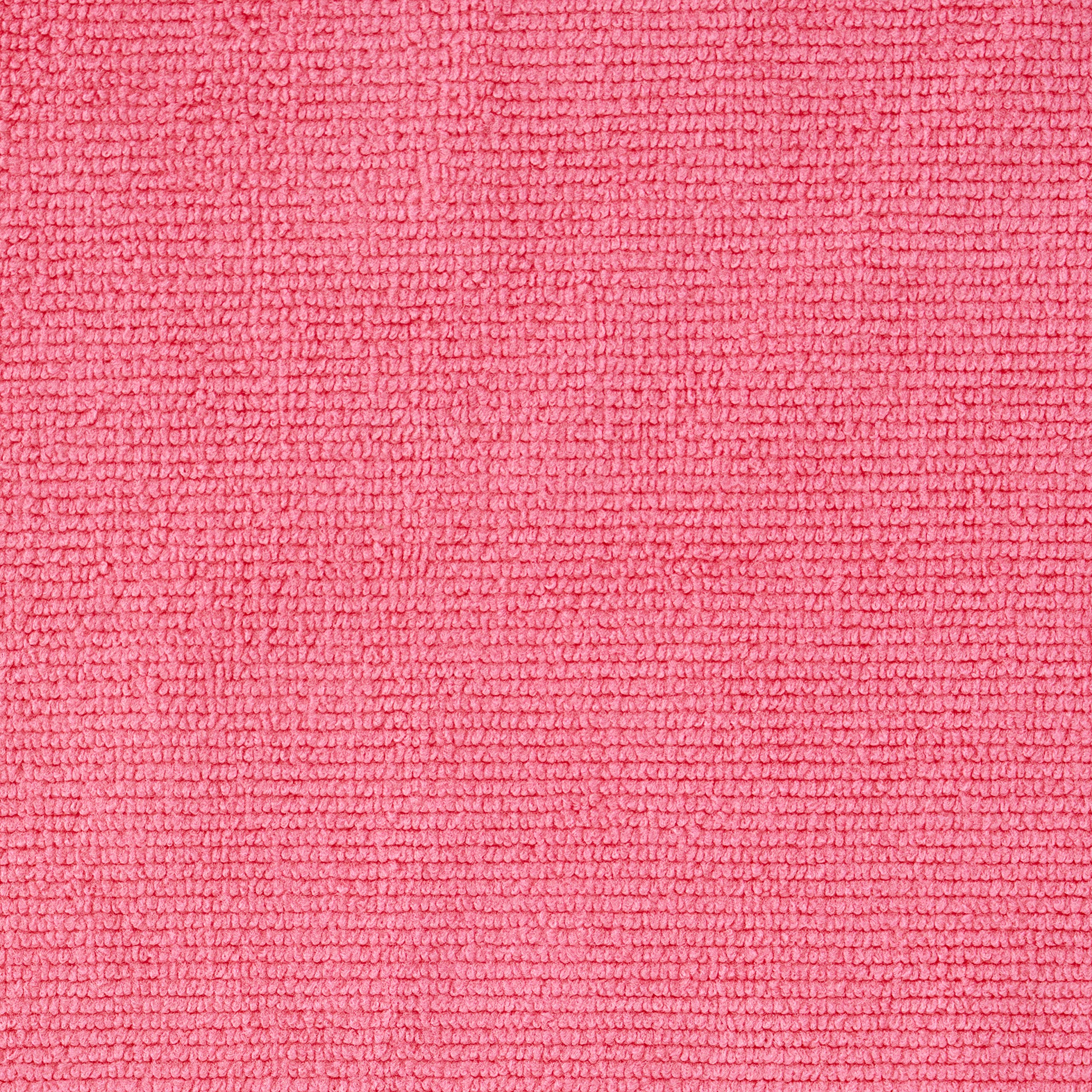 Superior Pink Microfiber Cleaning Cloths - 16x16 Inch Ultra Absorbent, Lint-Free, Reusable Cloths for Car Detailing, Kitchen, Bathroom & Household Cleaning (12 Pack) - Scratch-Free, Streak-Free, No Detergents Needed for Shiny Surfaces