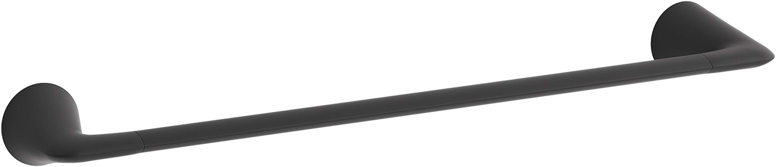 KOHLER Modern Matte Black Towel Holder & Bar for Bathroom - K-24755-BL | Durable Bath Accessory for Spa, Hotel & Home Decor