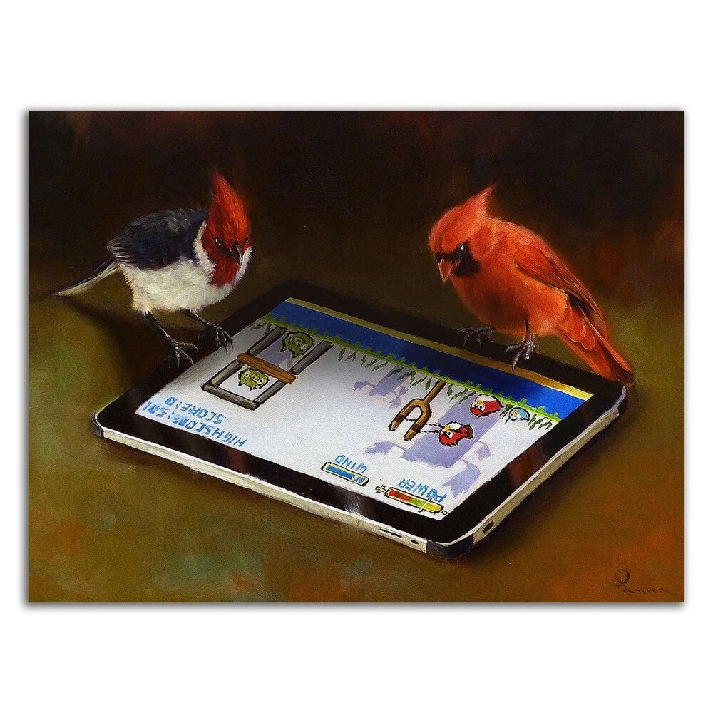 Angry Birds Art Print by Lucia Heffernan - Premium Canvas Wall Decor - Ready to Hang - Perfect for Living Room, Bedroom, or Office Decor