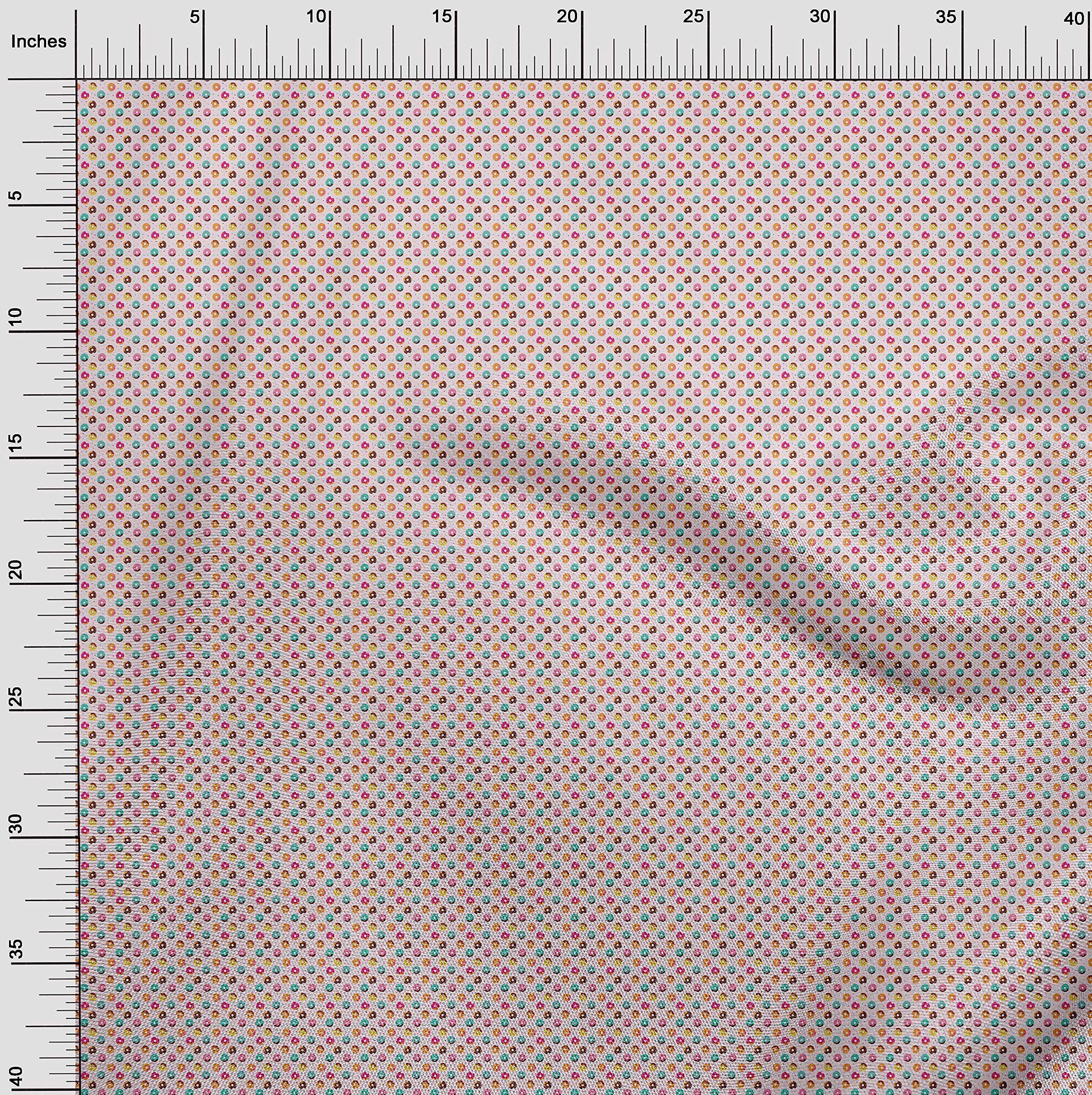 oneOone Cotton Silk Blush Pink Fabric - 42 Inch Wide Printed Sewing Material by The Yard for DIY Clothing, Dresses, Quilting & Home Decor Projects