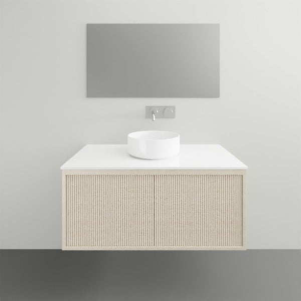 ADP Clifton Vanity - Modern Bathroom Vanity Set with Sink & Mirror, White Gloss Finish - Perfect for Small Bathrooms, Powder Rooms & Guest Baths