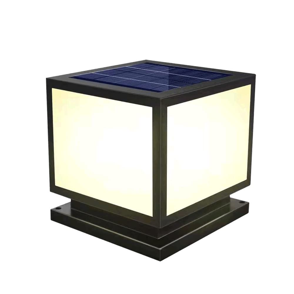 Home Zone Security Solar Post Cap Lights - Classic Solar Powered Outdoor Fence Lights with High Brightness LED for Garden, Deck & Patio - Fits 4x4, 5x5 & 6x6 Wooden Posts - Perfect for Pathway Lighting, Backyard Security & Landscape Decoration