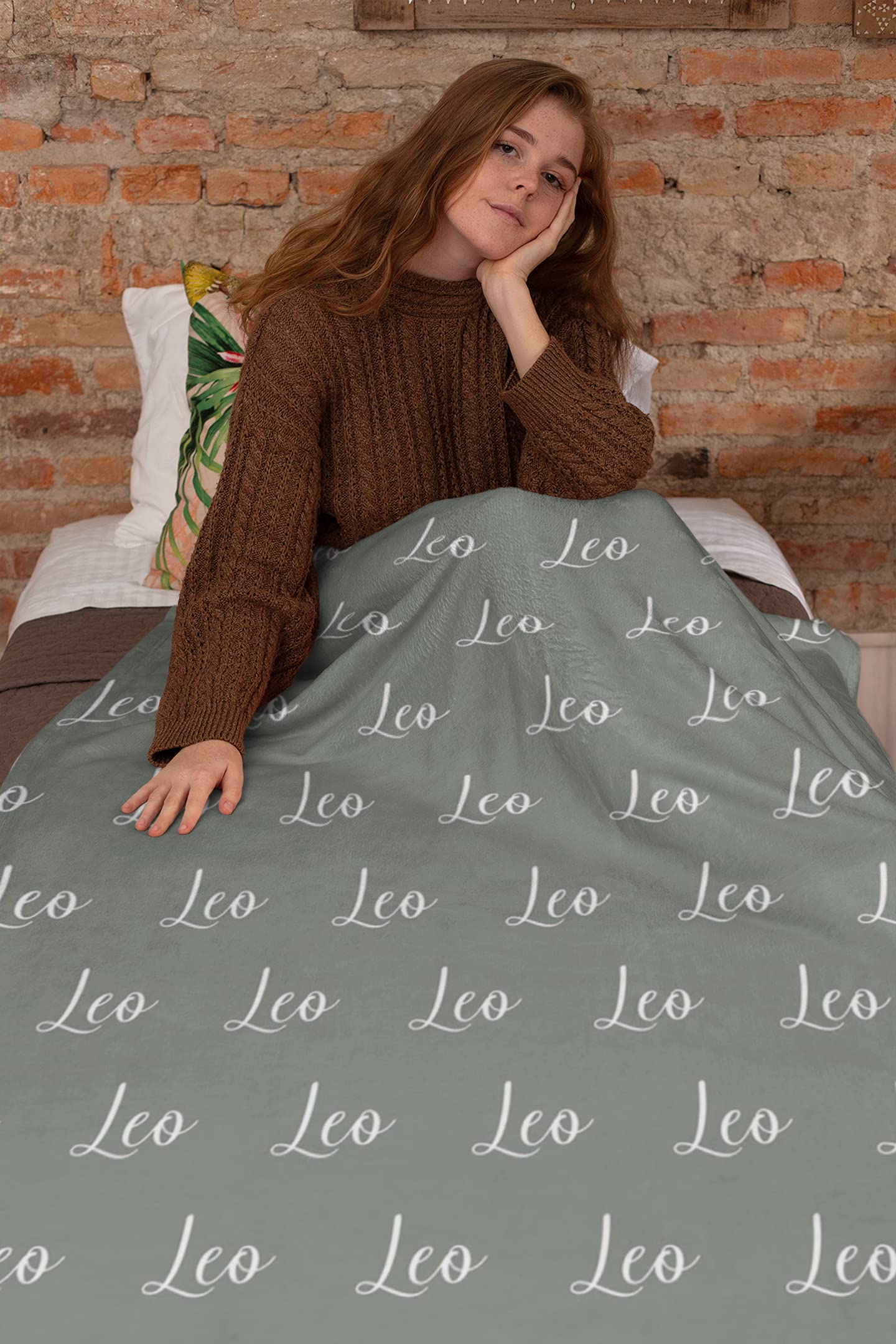 Personalized Baby Blanket with Name - Custom Monogrammed Newborn Gift for Baby Boy or Girl - Soft & Cozy Baby Blanket for Christmas, Shower, Baptism & Nursery Decor