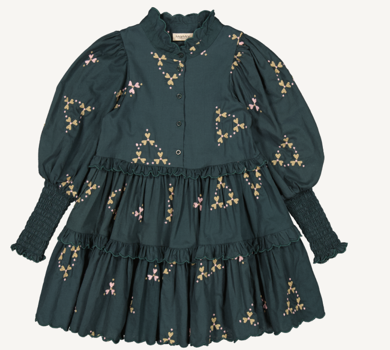 MARMAR DELA DRESS for Girls (3-5 Years) - Elegant Floral Party Dress for Birthday, Wedding & Special Occasions