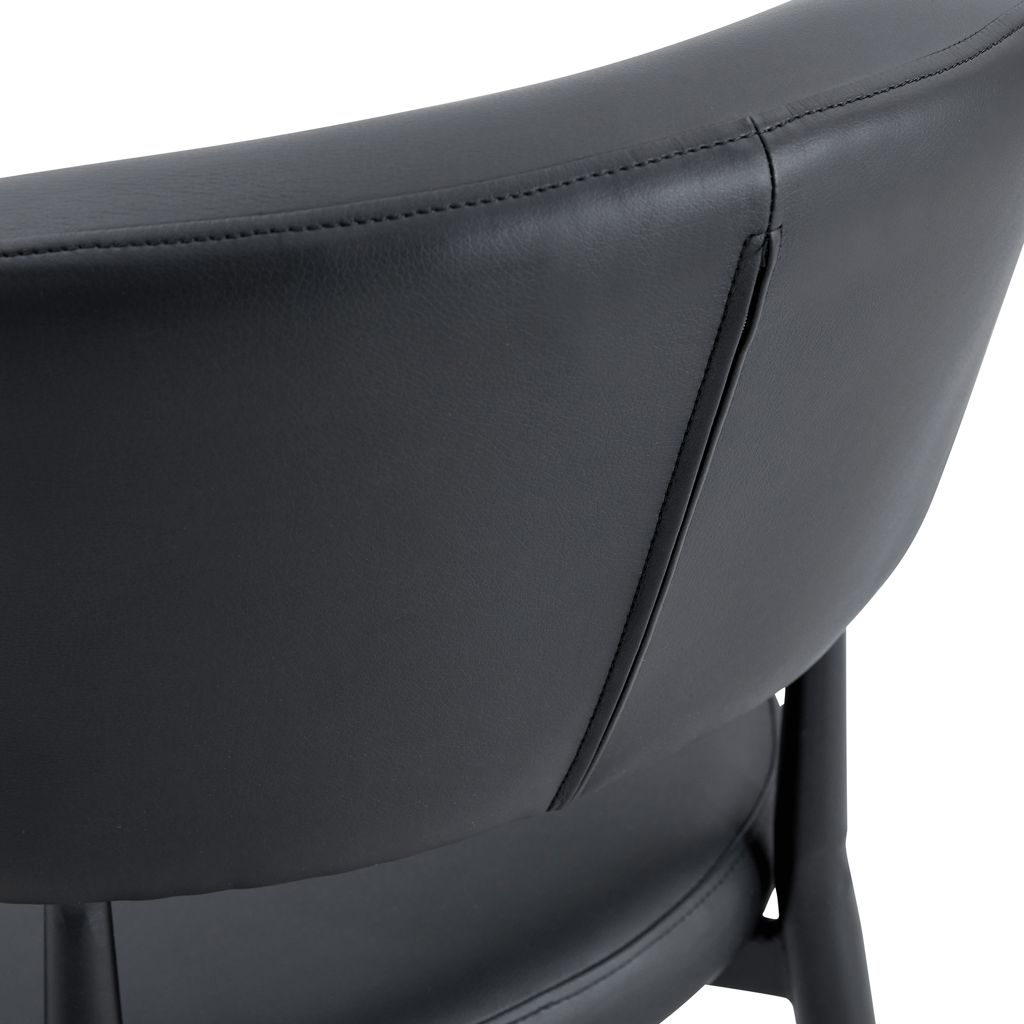 Black & White Minimalist Ergonomic Dining Chairs - Set of 4 with Curved Backrest for Comfort - Modern Home & Office Seating Solution - Perfect for Dining Rooms, Kitchens, and Small Spaces