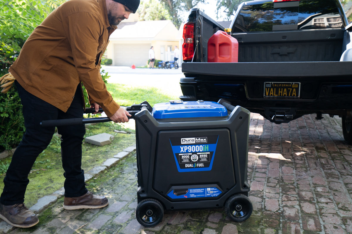 9,000 Watt Dual Fuel Portable Inverter Generator with CO Alert - Reliable Backup Power for Home, Camping & Emergency Use