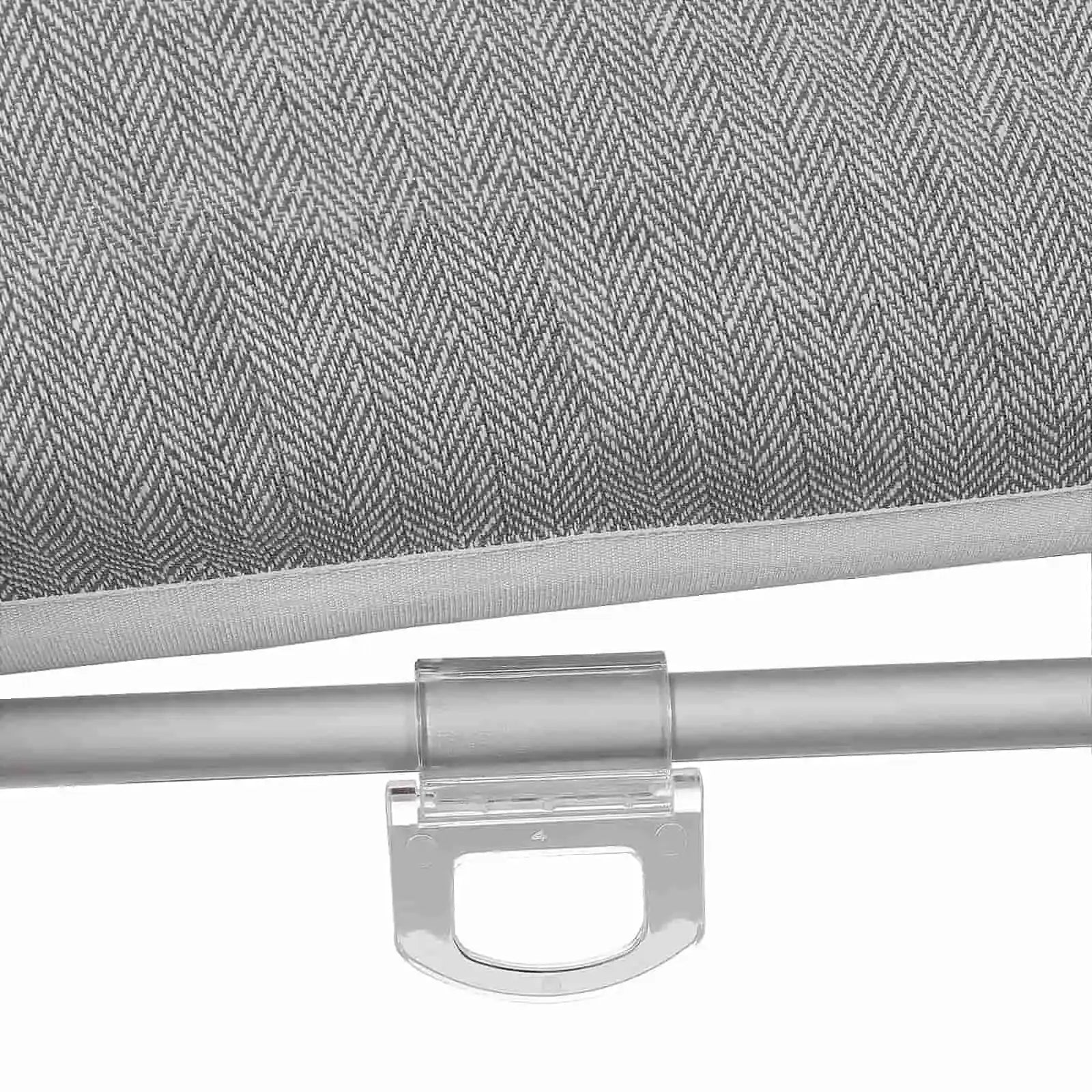 Ron Linen Cotton Herringbone Roman Shade - Cordless Window Treatment for Living Room, Bedroom & Office (Blackout/Sheer Options)