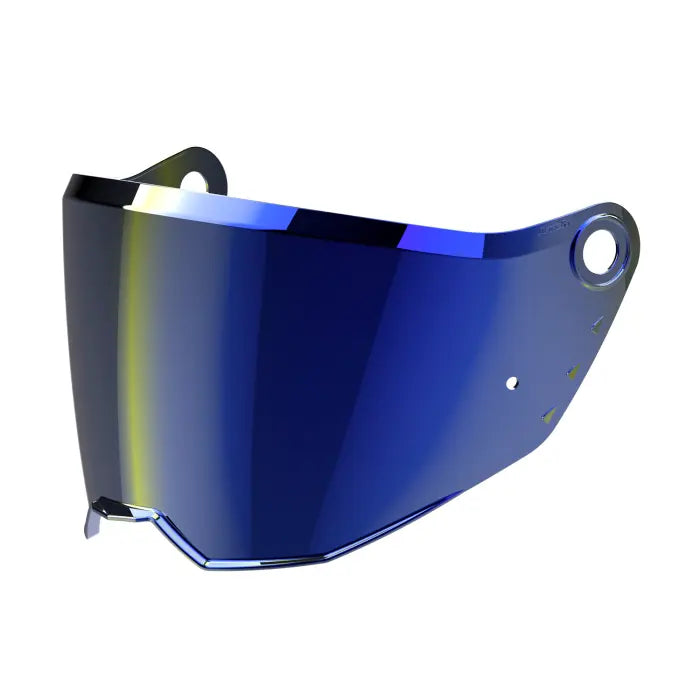 Airoh Commander 2 Motorcycle Helmet Visor - Blue Mirror Shield for Enhanced Visibility & UV Protection | Ideal for Street Riding, Racing & Adventure Touring