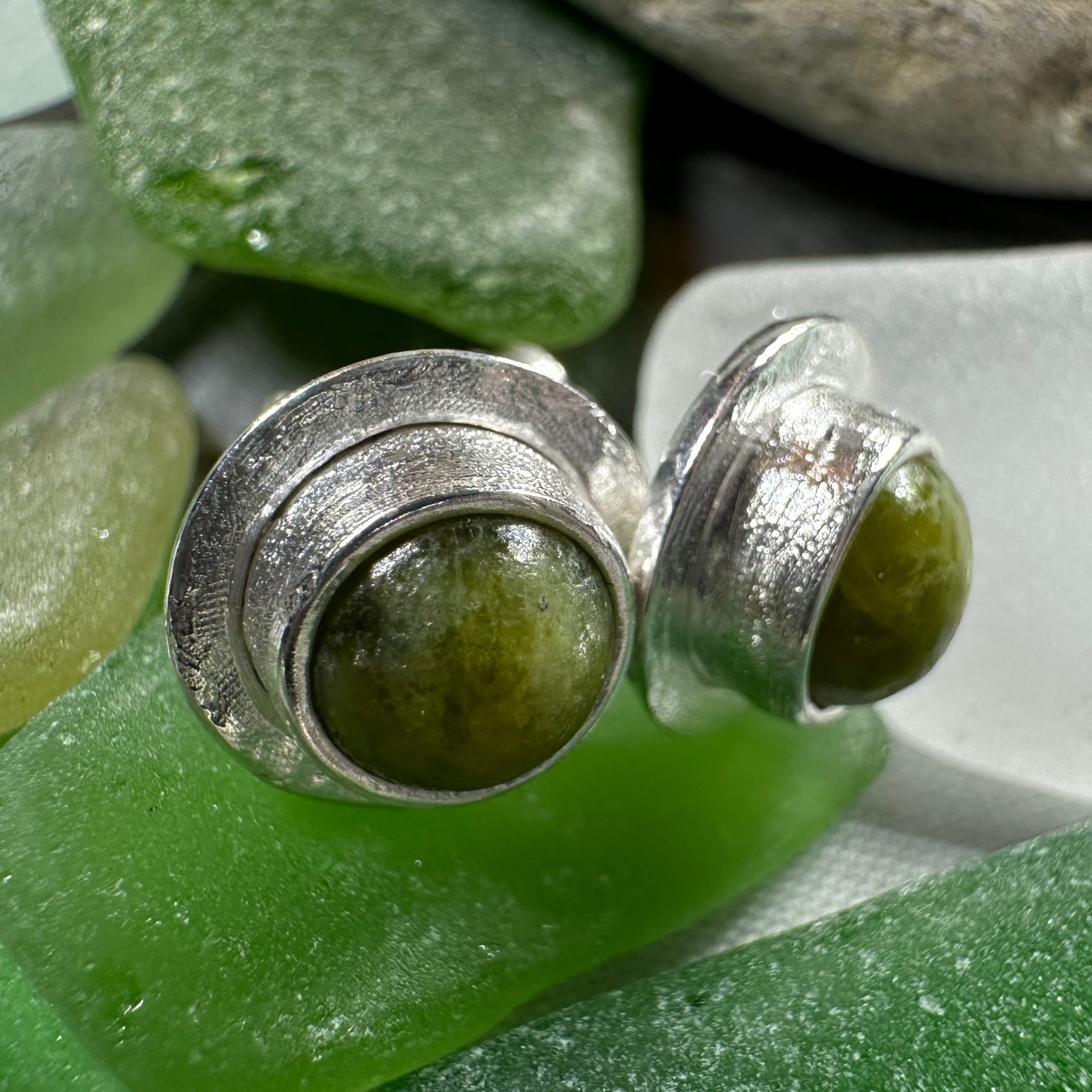 Connemara Marble Irish Coast Post Earrings - Authentic Irish Jewelry, Dainty Green Stone Stud Earrings for Women, Perfect for St. Patrick's Day Gifts & Everyday Wear