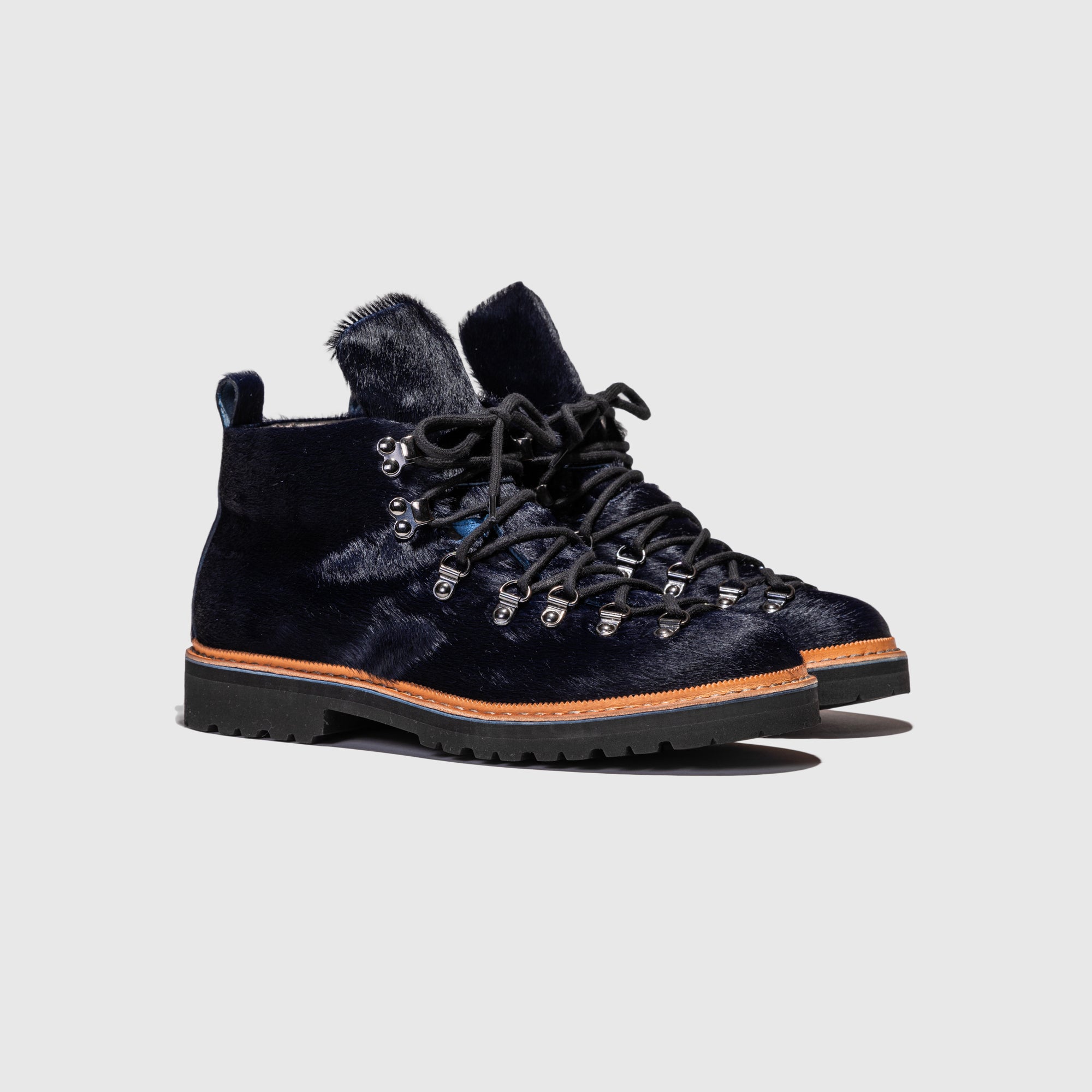 Men's 120 Boot in Navy Blue Pony Hair Leather - Stylish & Durable for Work, Outdoor & Casual Wear