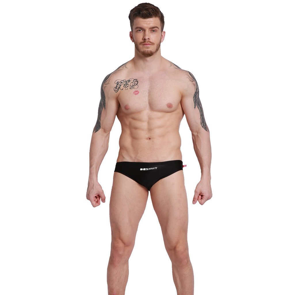 DESMIIT Men's Quick-Dry Athletic Swim Briefs - Comfortable & Supportive Swimwear for Swimming, Beach & Water Sports