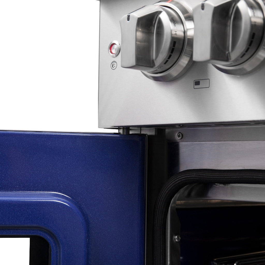 Forno Capriasca 30-inch 4.32 cu. ft. French Door Freestanding Dual Fuel Range - Gas Cooktop & Electric Oven in Stainless Steel (FFSGS6387 30) - Perfect for Modern Kitchens & Professional Cooking