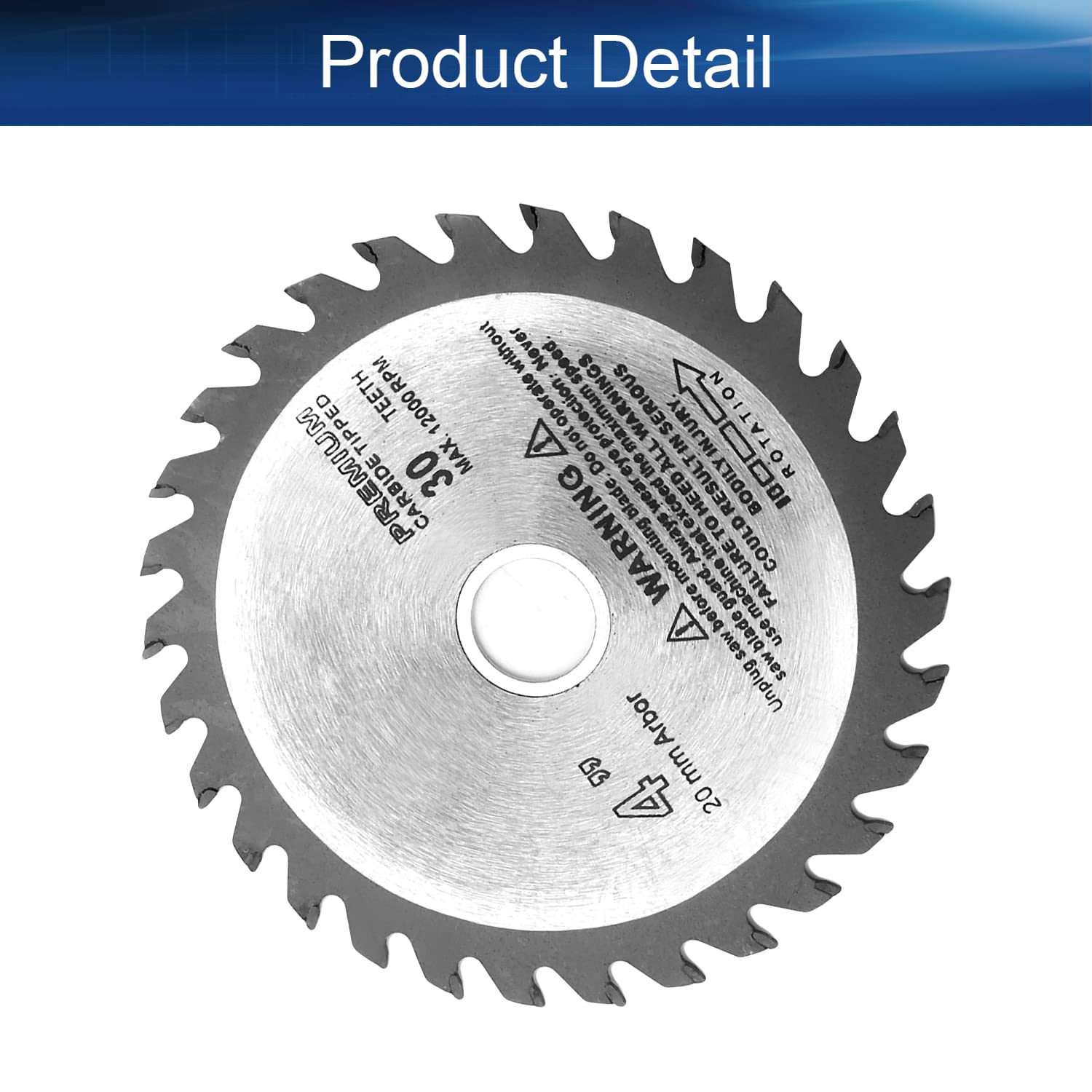 4 Inch Auniwaig Carbide Tipped Circular Saw Blade - 30T Wood Cutting Disc with 20mm Arbor for Hard & Soft Wood - Perfect for DIY Projects, Woodworking, and Professional Cutting Tasks