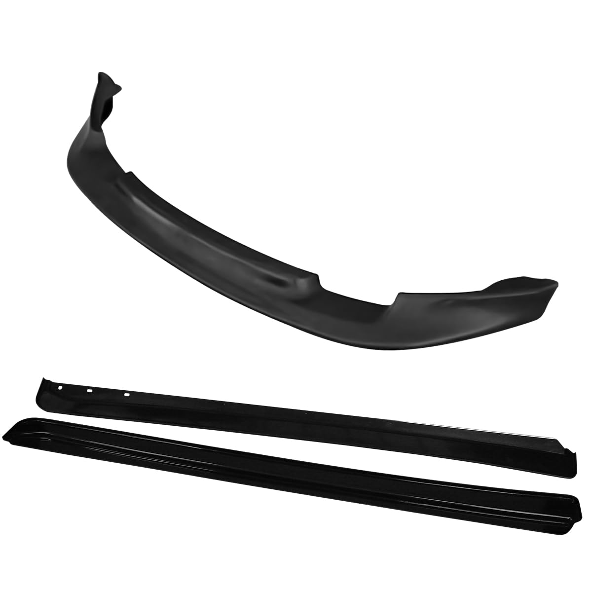 1990-1997 Mazda Miata Front Bumper Lip & Side Skirts - Flexible Polyurethane (PU) Unpainted Black Exterior Auto Parts - Perfect for Car Customization & Performance Upgrades