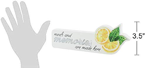 Rustic Lemon Decorative Sign - Farmhouse Kitchen Wall Art with Inspirational Quote 'Memories are Made Here' - Perfect for Home Decor, Dining Room, and Country Style Kitchen