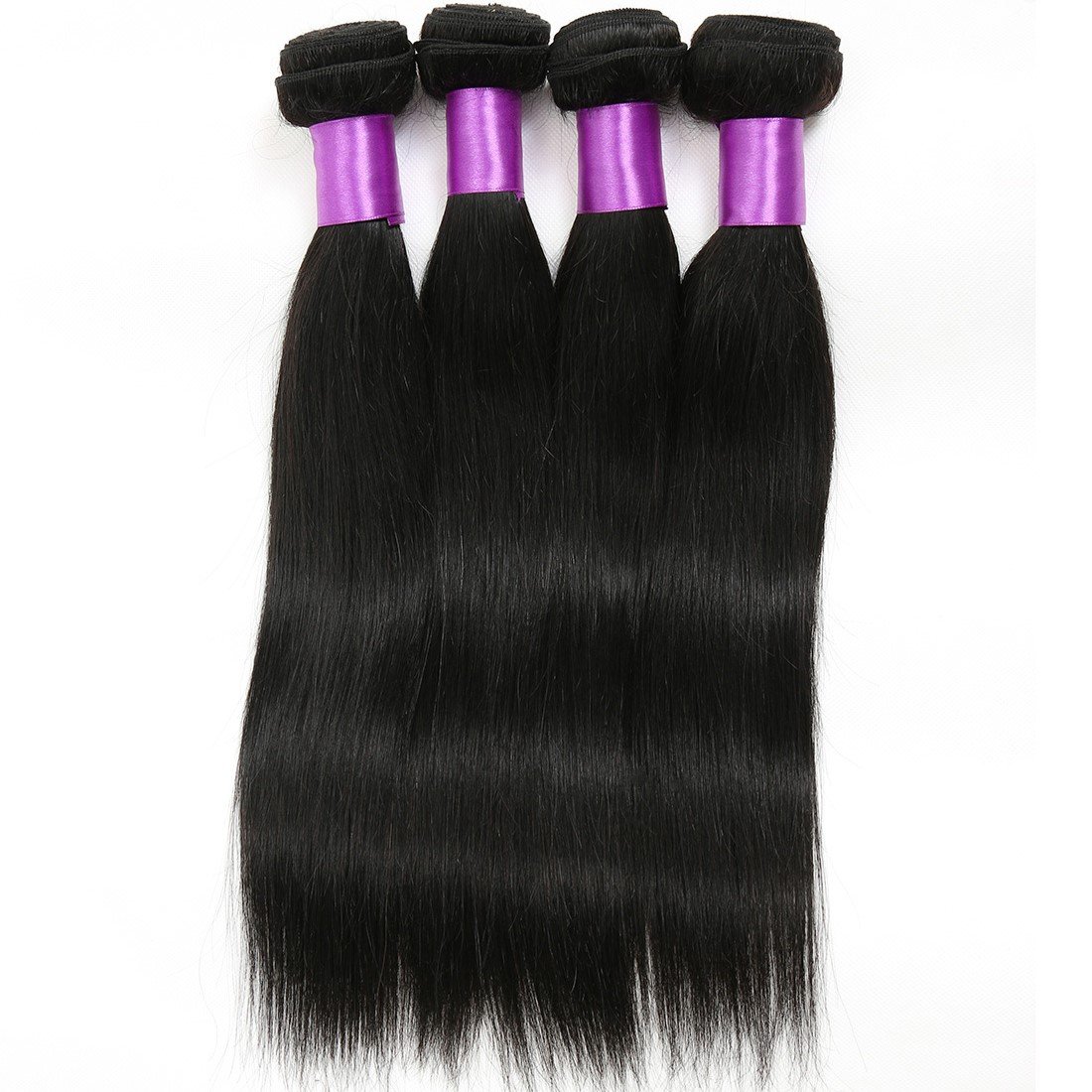 100% Virgin Brazilian Straight Human Hair Extensions - Unprocessed 4-Piece Weave Set (20 22 24 26 Inches) | Natural Black Hair for Styling, Lengthening & Volumizing | Perfect for Daily Wear, Parties & Special Occasions