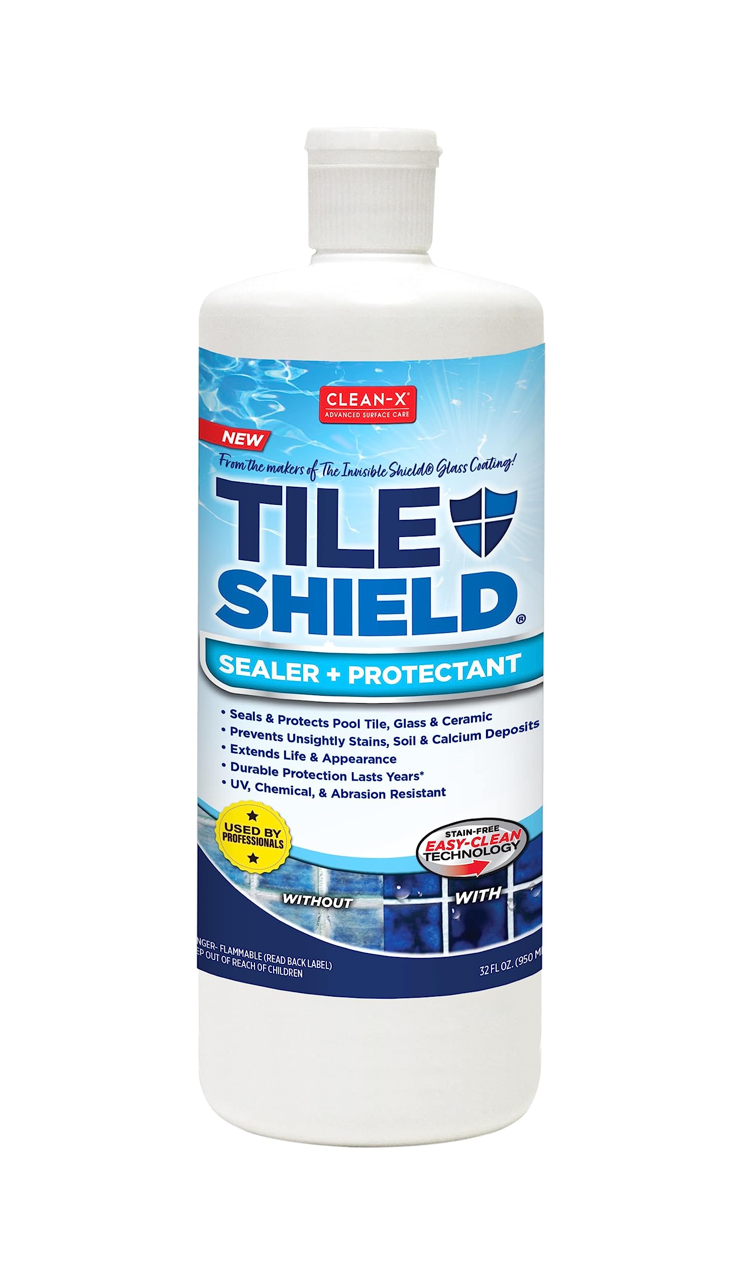 Tile Shield Sealer & Protectant – Nano Protective Pool Tile Treatment for Long-Lasting Shine, 32 oz (Pack of 1) – Ideal for Swimming Pool Maintenance & Waterproofing