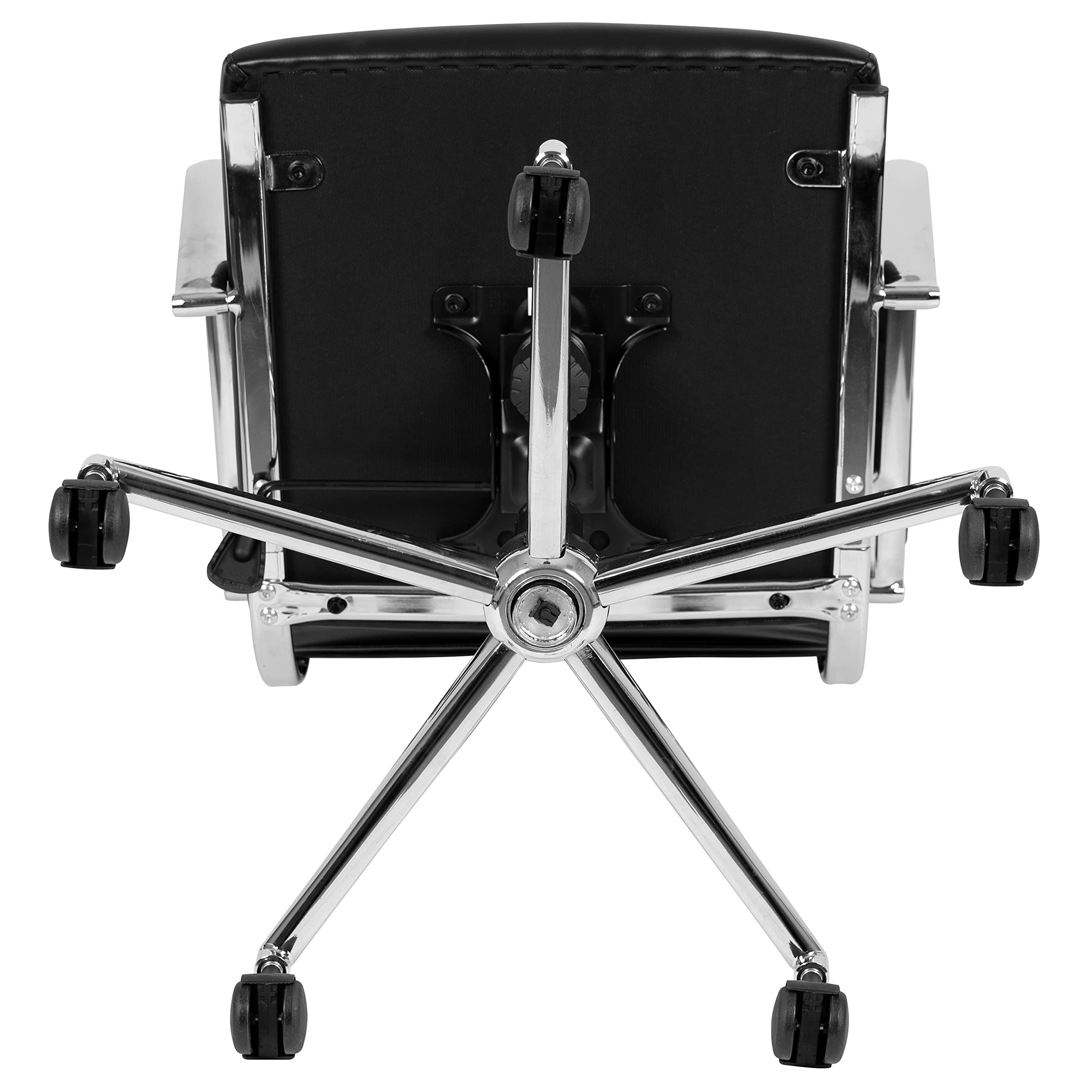 Premium High Back Black LeatherSoft Executive Swivel Office Chair - Ergonomic Desk Chair for Home & Business Use - Perfect for Long Work Hours, Video Conferences & Gaming Setup