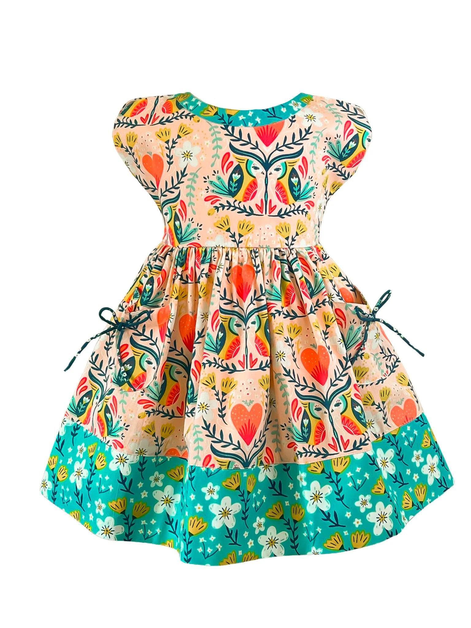Vintage Owl Print Picnic Dress - Floral Boho Summer Dress for Women - Perfect for Outdoor Picnics, Beach Trips, and Casual Day Outings
