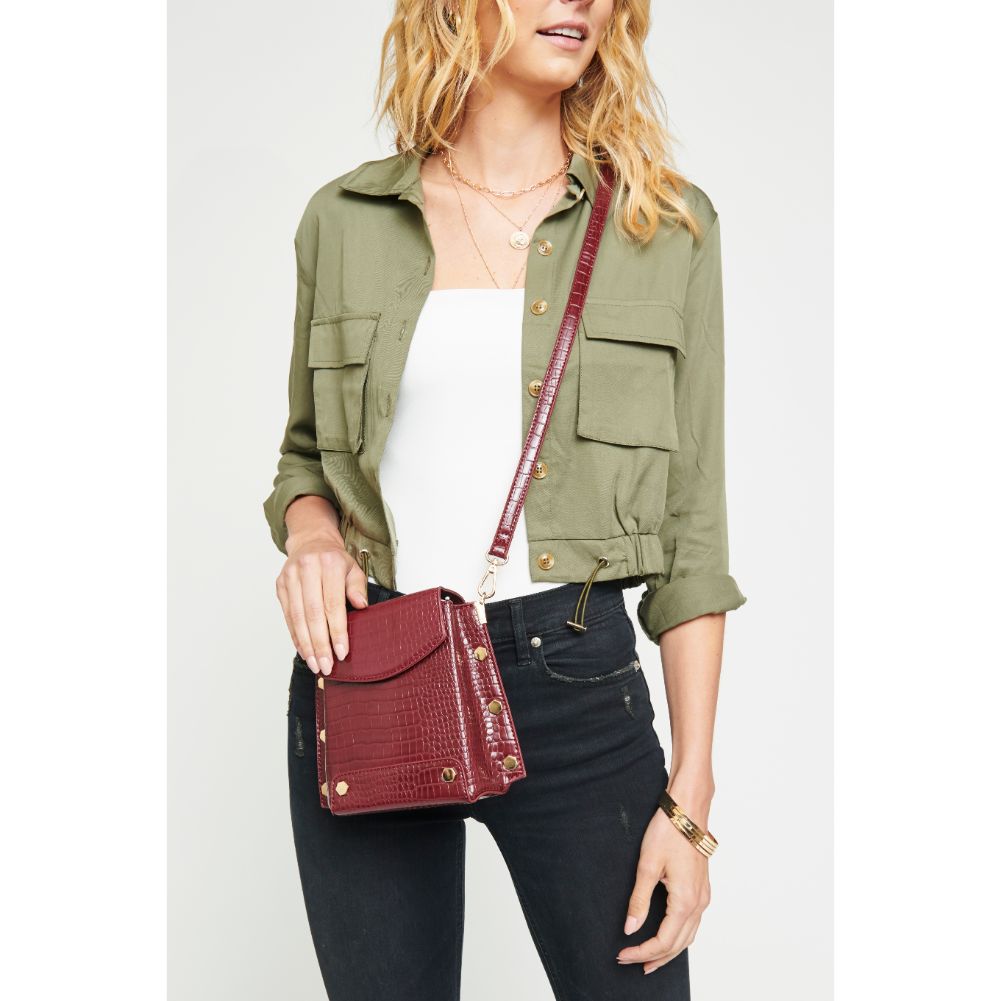 Taylor Croc Embossed Leather Crossbody Bag for Women - Stylish & Durable Handbag for Everyday Use, Travel, and Date Nights