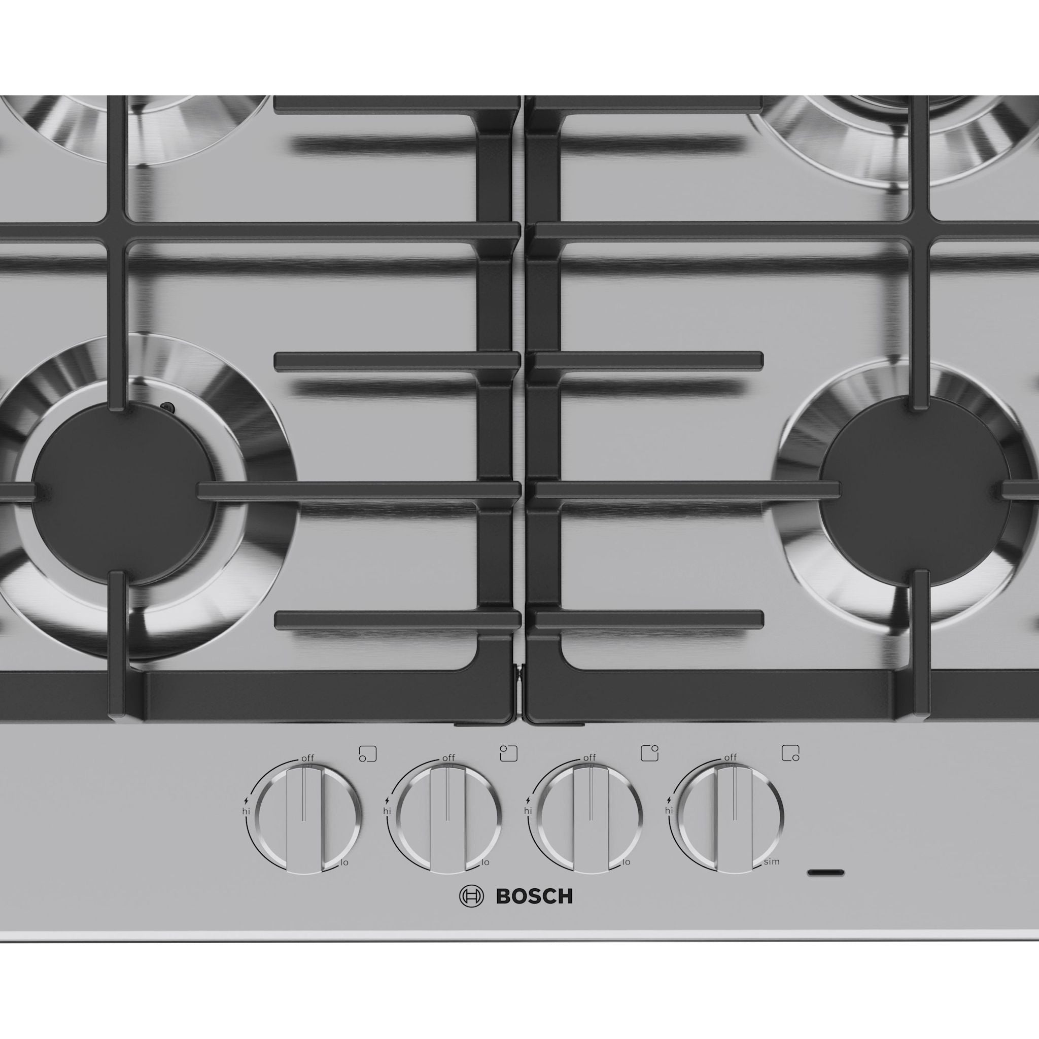 Bosch 24-Inch Gas Cooktop NGM5453UC - 5 Burner Stainless Steel Built-In Range for Home Kitchen Cooking | Perfect for Boiling, Searing & Simmering