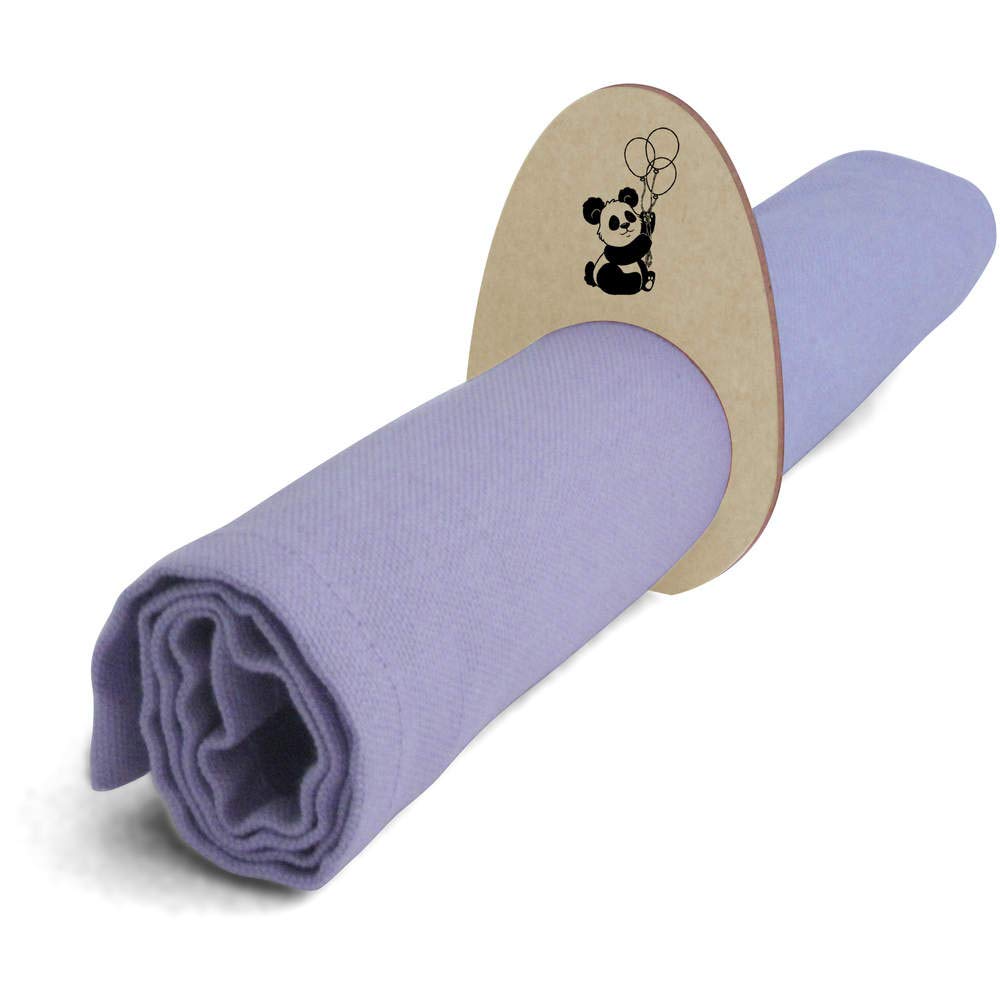 5-Pack Wooden Panda Napkin Rings - Elegant Tableware for Parties, Weddings & Home Decor (NR00033366) - Perfect for Holiday Dinners, Baby Showers & Themed Events