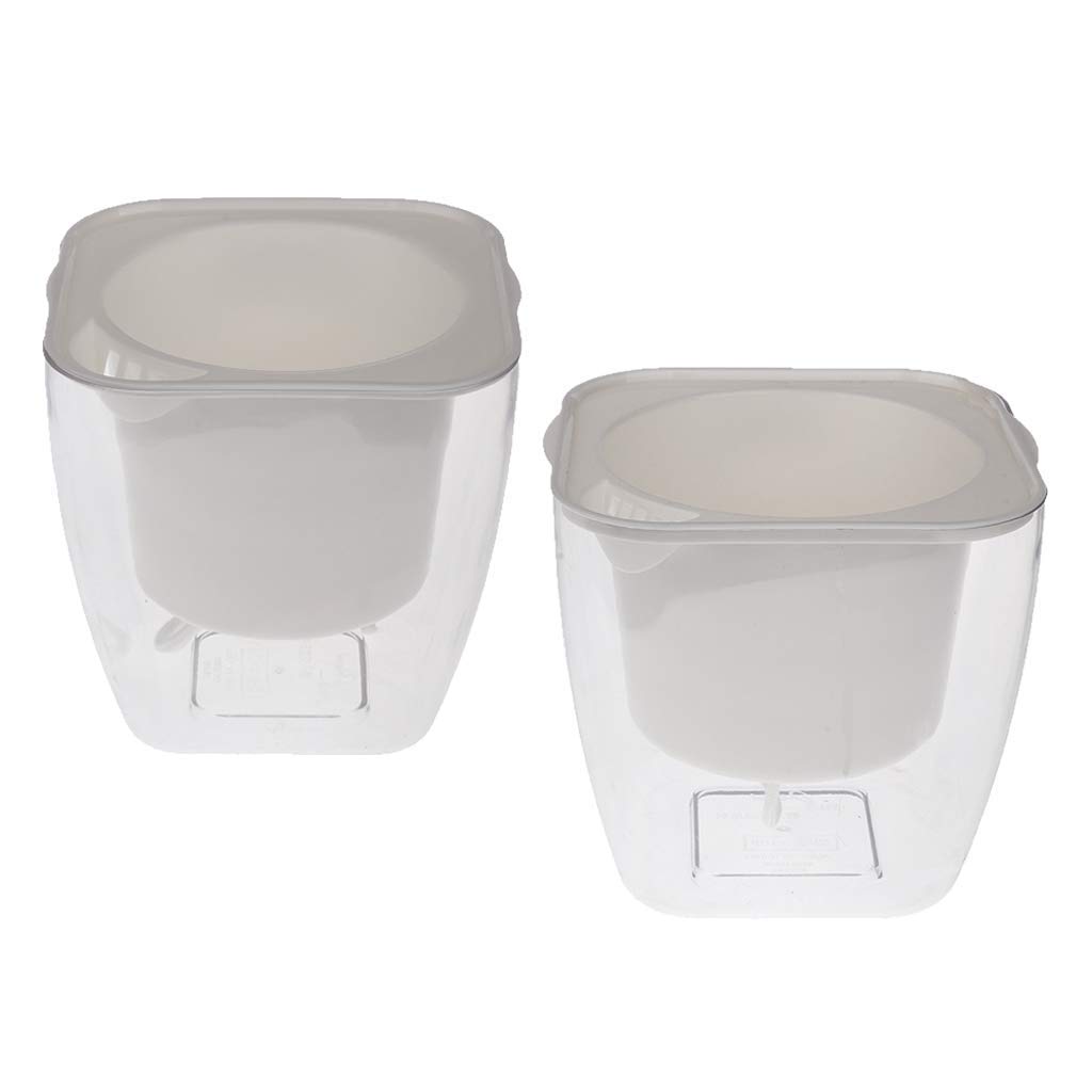 Backbayia 4-Piece Self-Watering Plastic Flower Pots - Indoor & Outdoor Planters for Home, Office, Garden Decor - Perfect for Herbs, Succulents & Houseplants