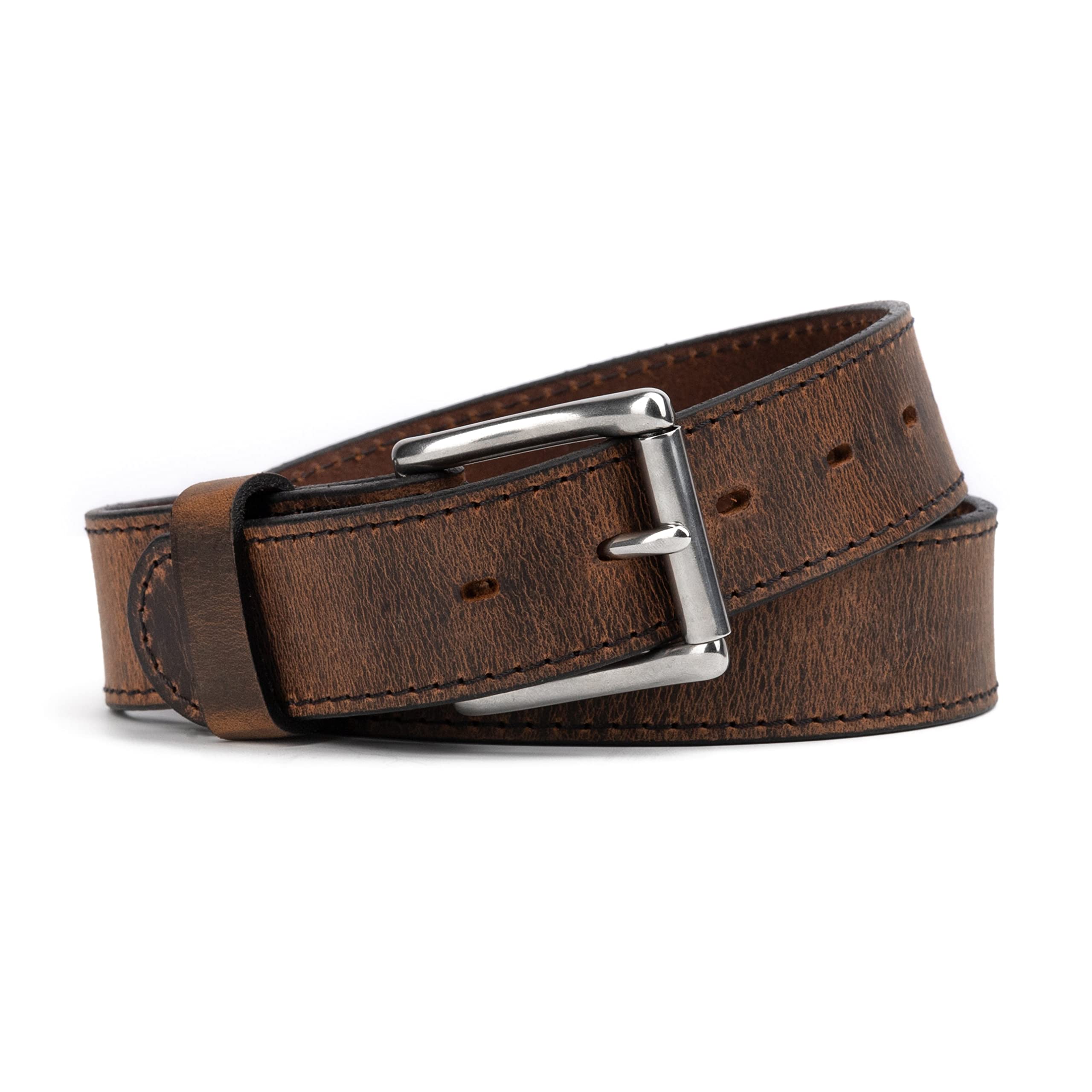Premium Full Grain Leather Belt for Men | Handcrafted in USA | Durable & Stylish | Perfect for Casual, Business & Formal Wear