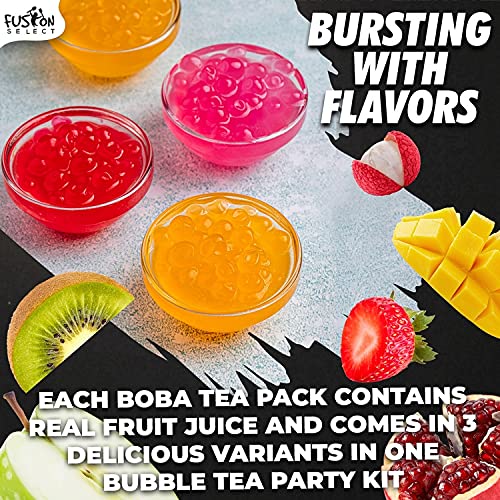 Premium Passion Fruit Boba Pearls - Bursting Popping Boba for Bubble Tea, Fruit Tea, Yogurt Toppings (450g) | Perfect for DIY Drinks, Desserts & Party Snacks