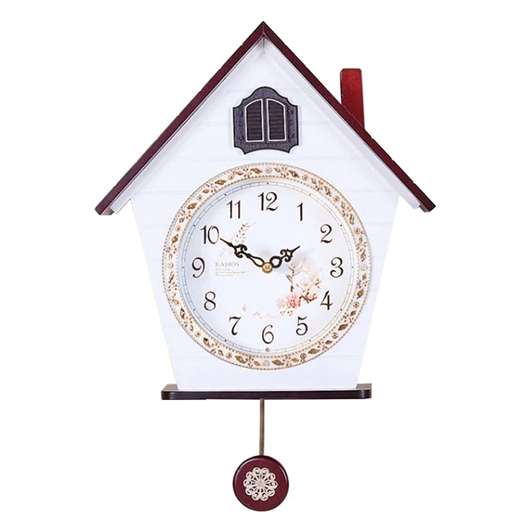Vintage Wooden Cuckoo Wall Clock - Retro Moisture-Resistant Indoor Hanging Clock with Bird Alarm for Living Room, Bedroom & Dining Room Decor | Perfect for Farmhouse, Cabin & Cozy Home Décor (Color: B)