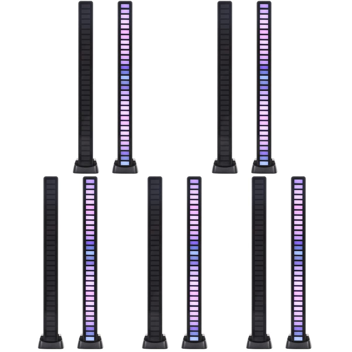 Uonlytech 10-Pack RGB Sound Activated LED Atmosphere Lights with USB Power - Perfect for Bedroom, Party, Gaming & Home Decor