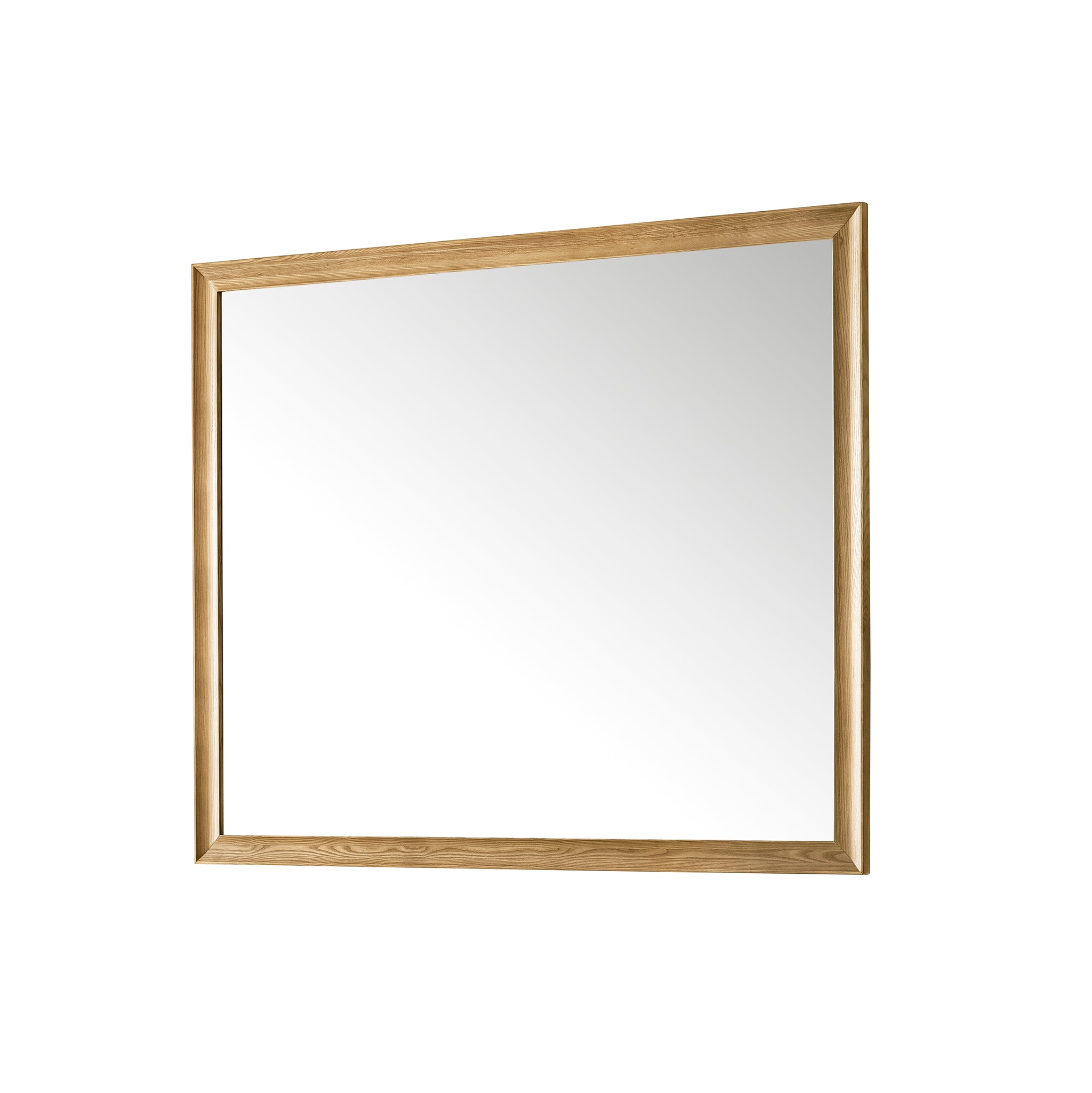 Glenbrooke 48-Inch Light Natural Oak Wall Mirror – Perfect for Living Room, Bedroom & Entryway Decor