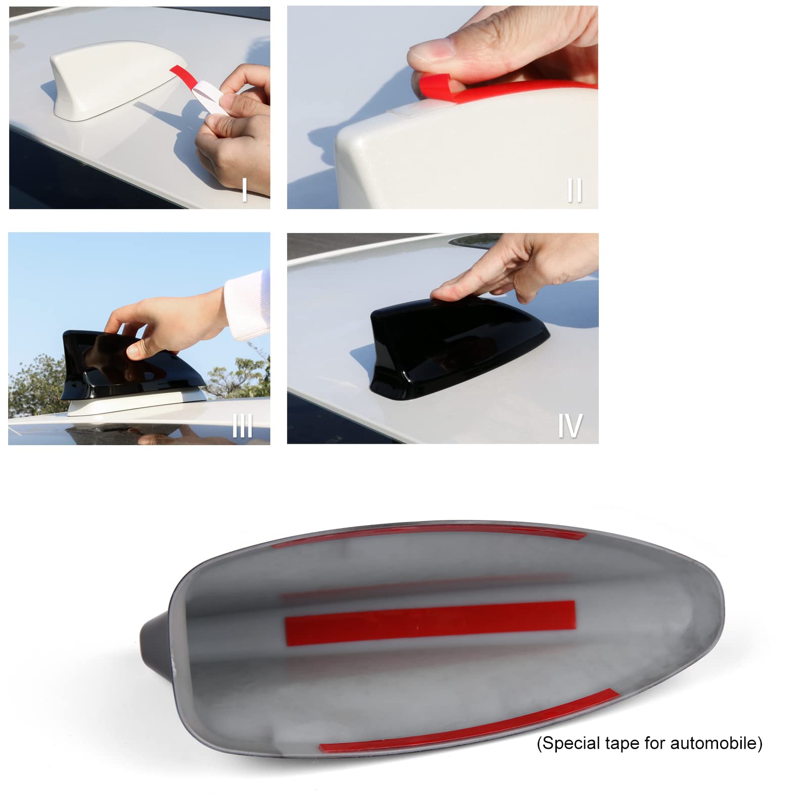 **Honda CRV HRV Accord 2023-2025 Shark Fin Antenna Cover - Glossy Black | Compatible Auto Roof Aerial Topper | Exterior Car Accessories & Decoration | Perfect for Weather Protection & Style Upgrade**